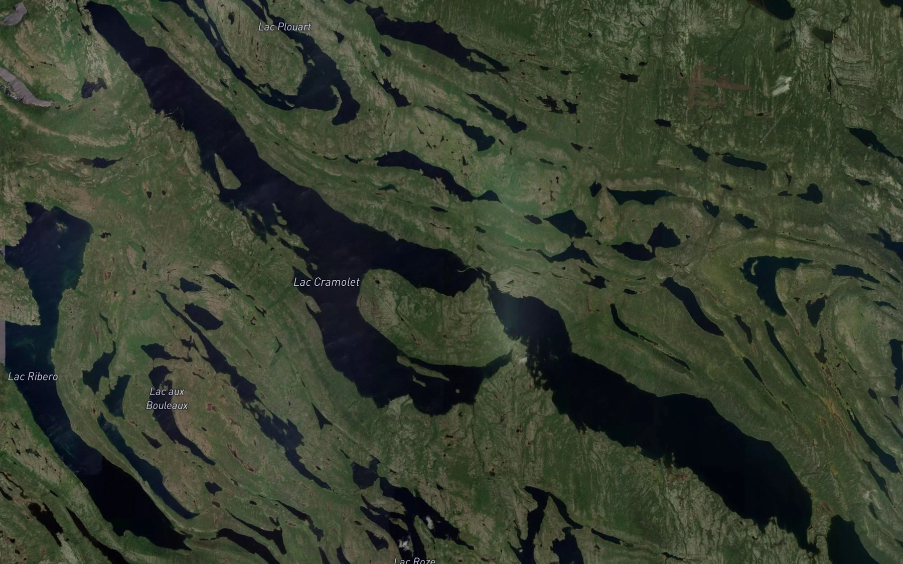 Satellite map of the Lac Cramolet