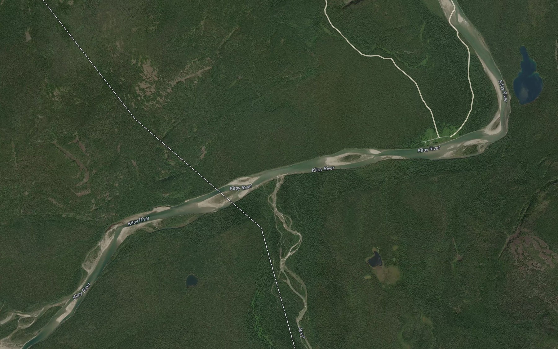Satellite map of the Arkhut