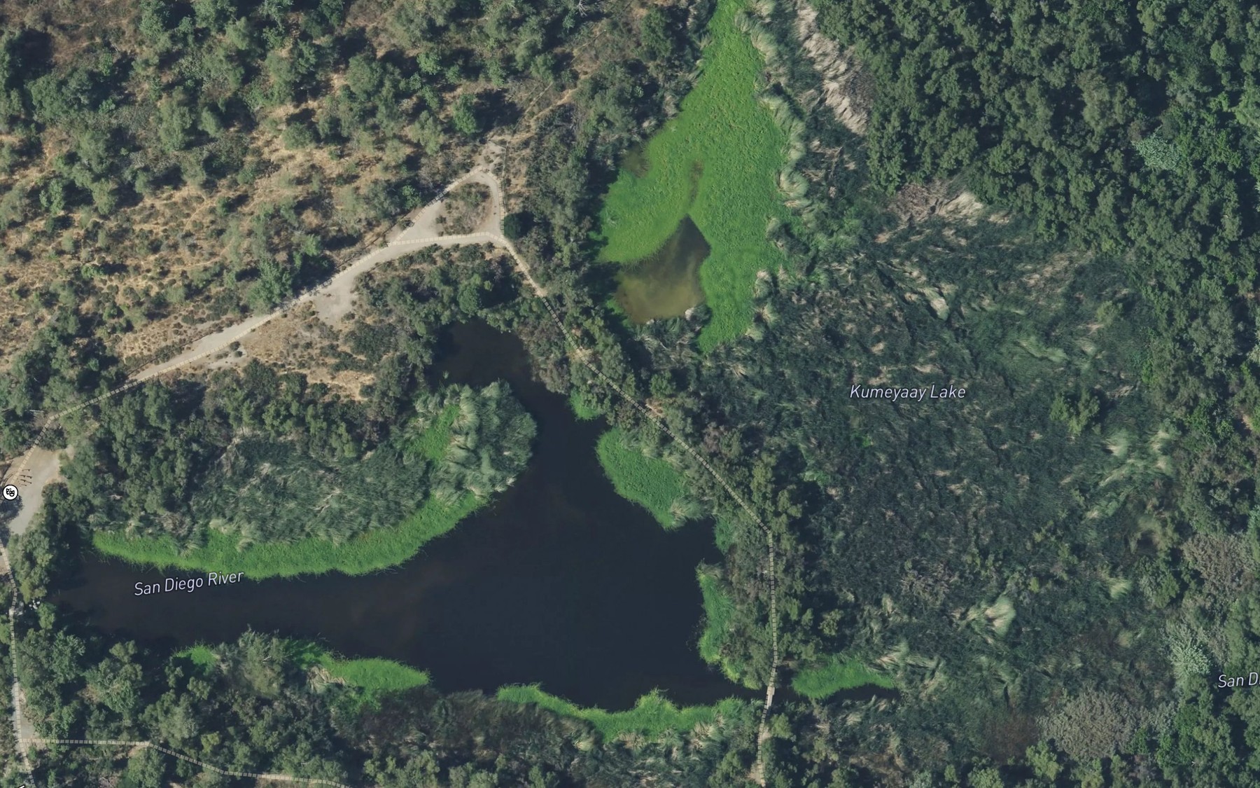 Satellite map of the Hollis Lake
