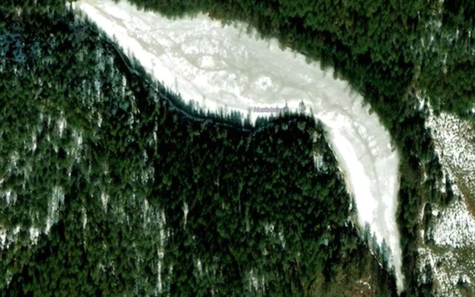 Satellite map of the Mustalampi