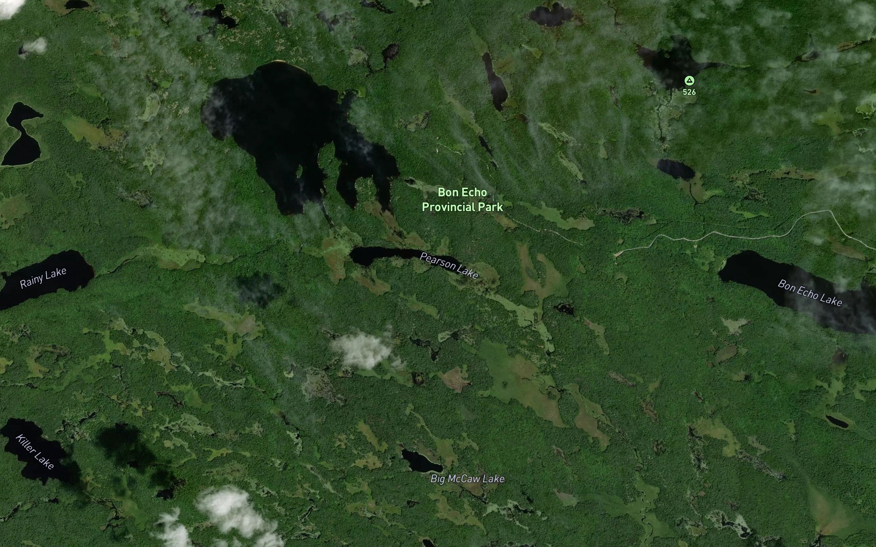 Satellite map of the Pearson Lake