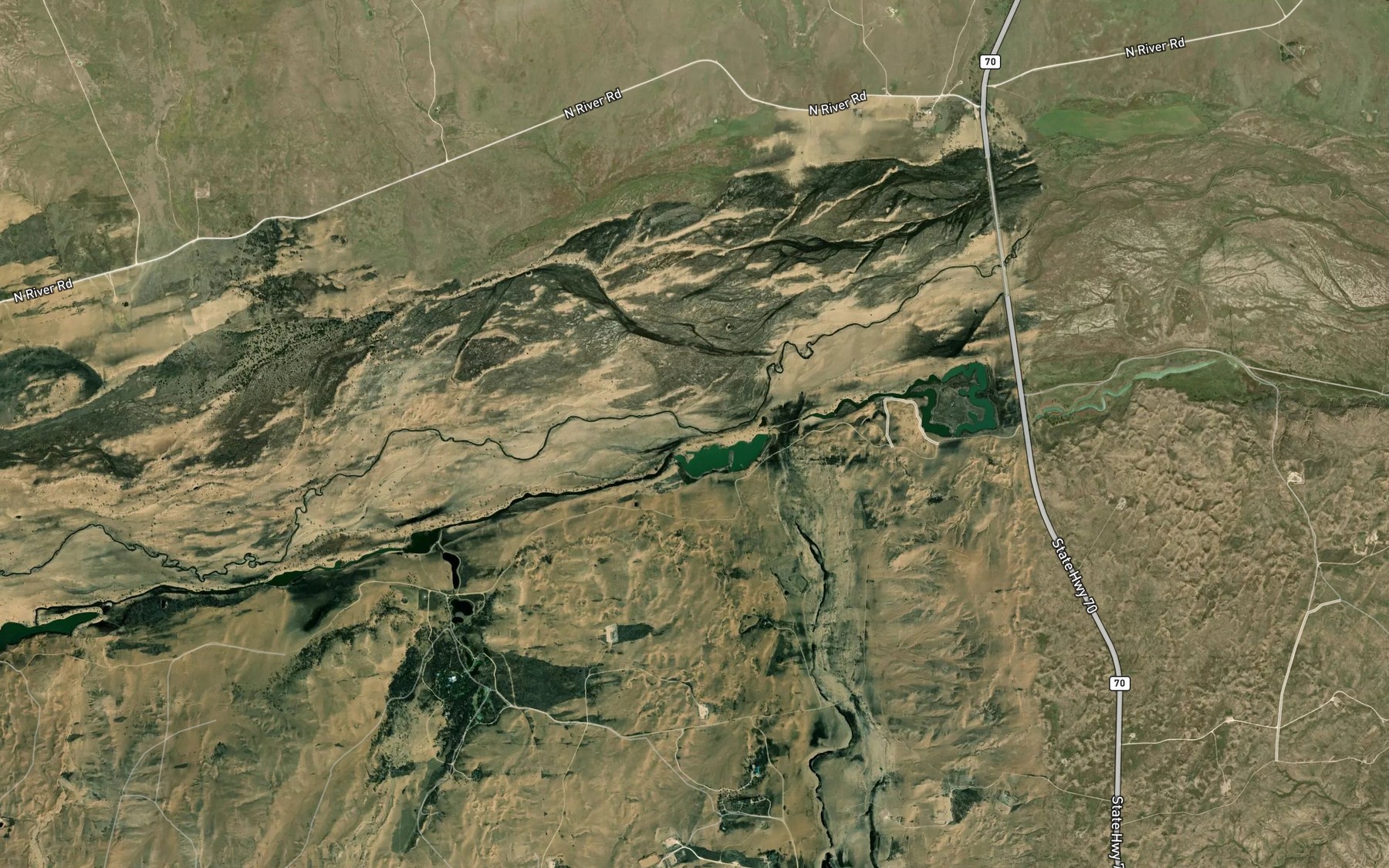 Satellite map of the Dry Creek