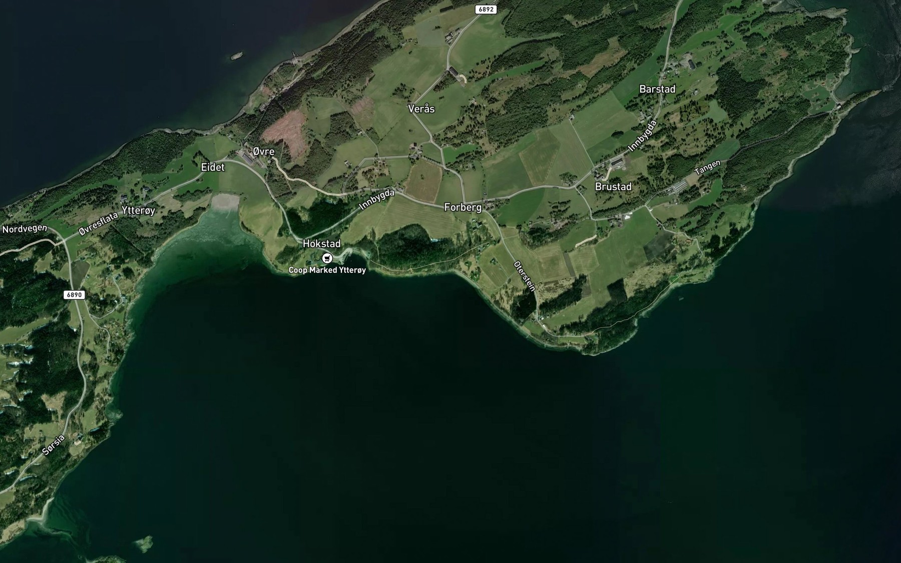 Satellite map of the Sandingsbukta