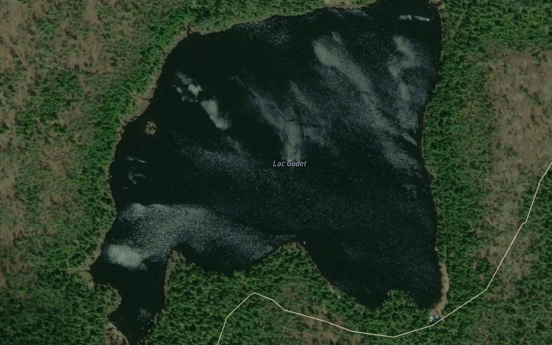 Satellite map of the Lac Godet
