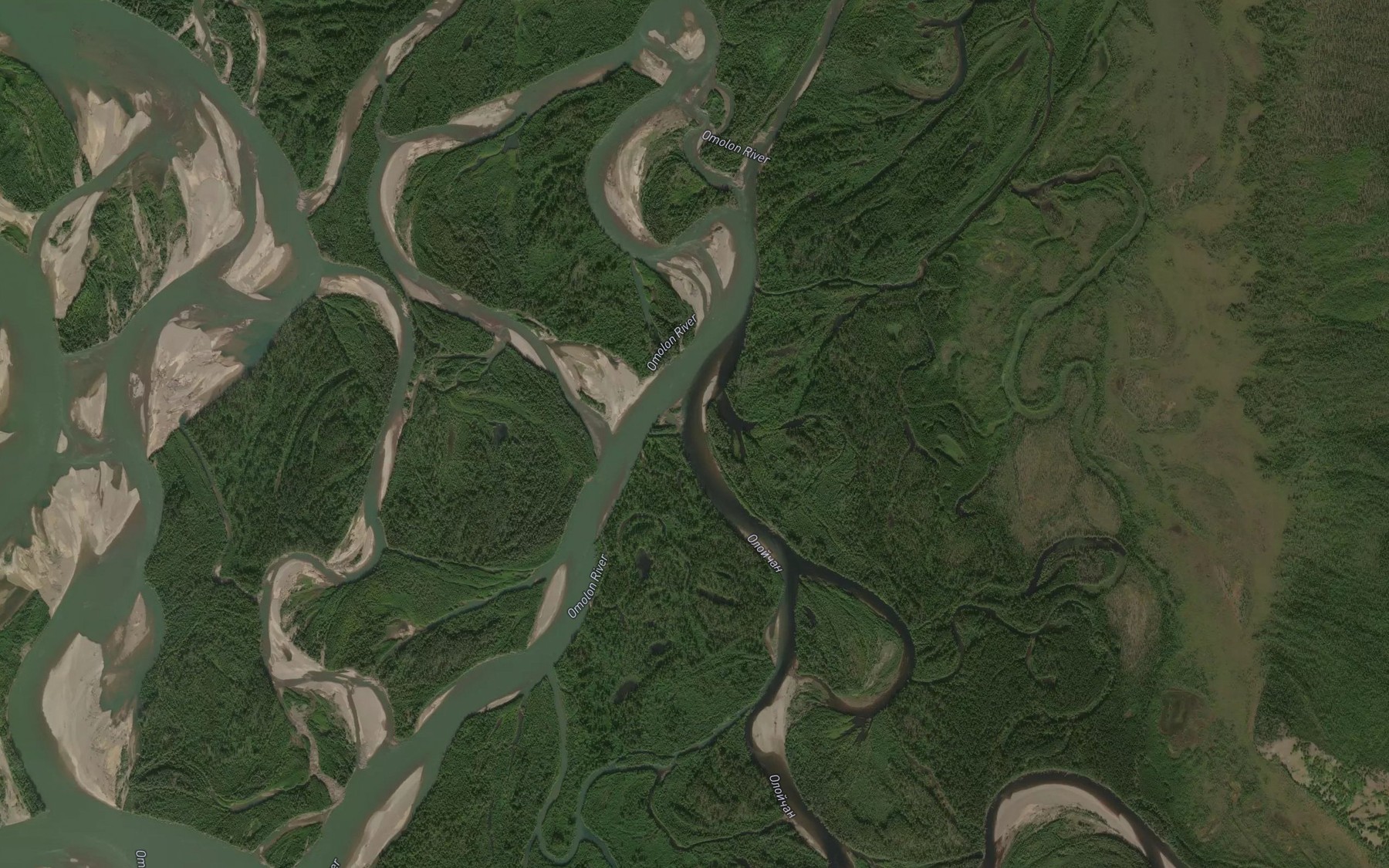 Satellite map of the Oloychan