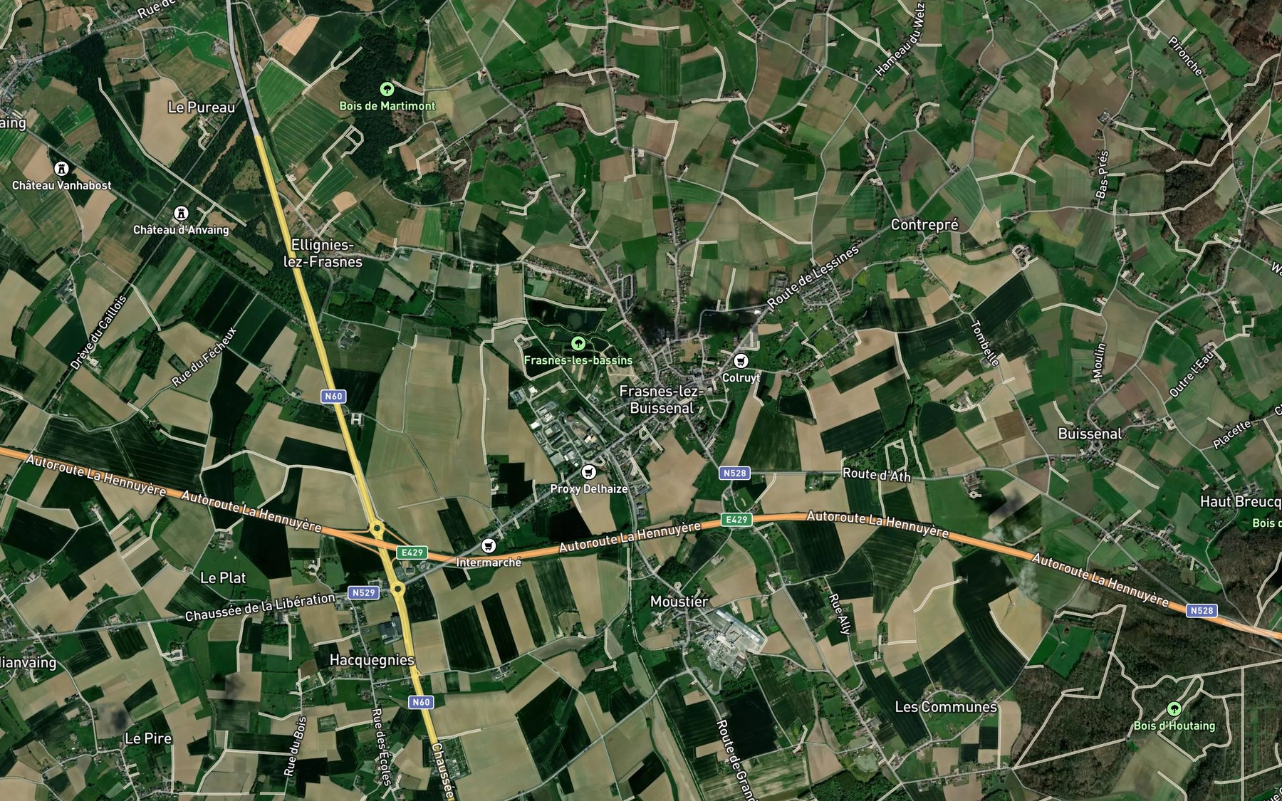 Satellite map of the Rieu Pironche