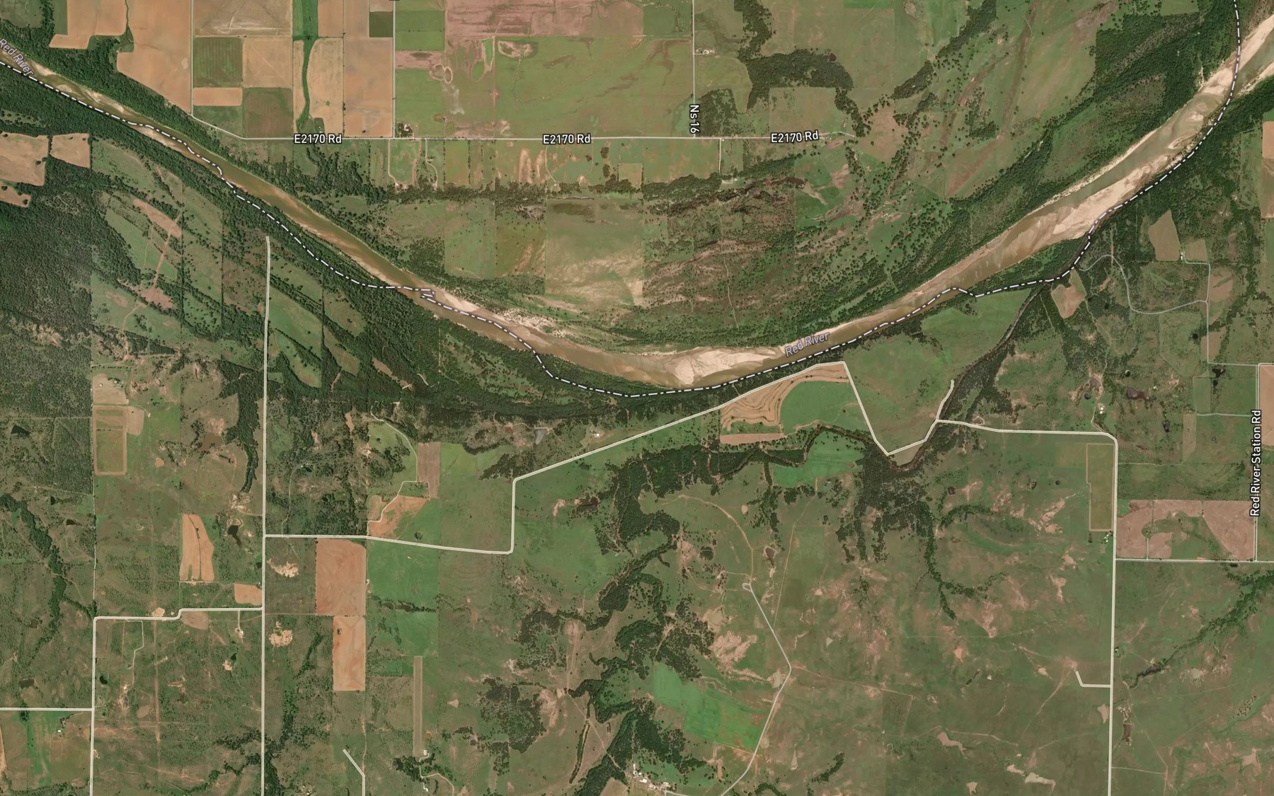 Satellite map of the Beaver Creek