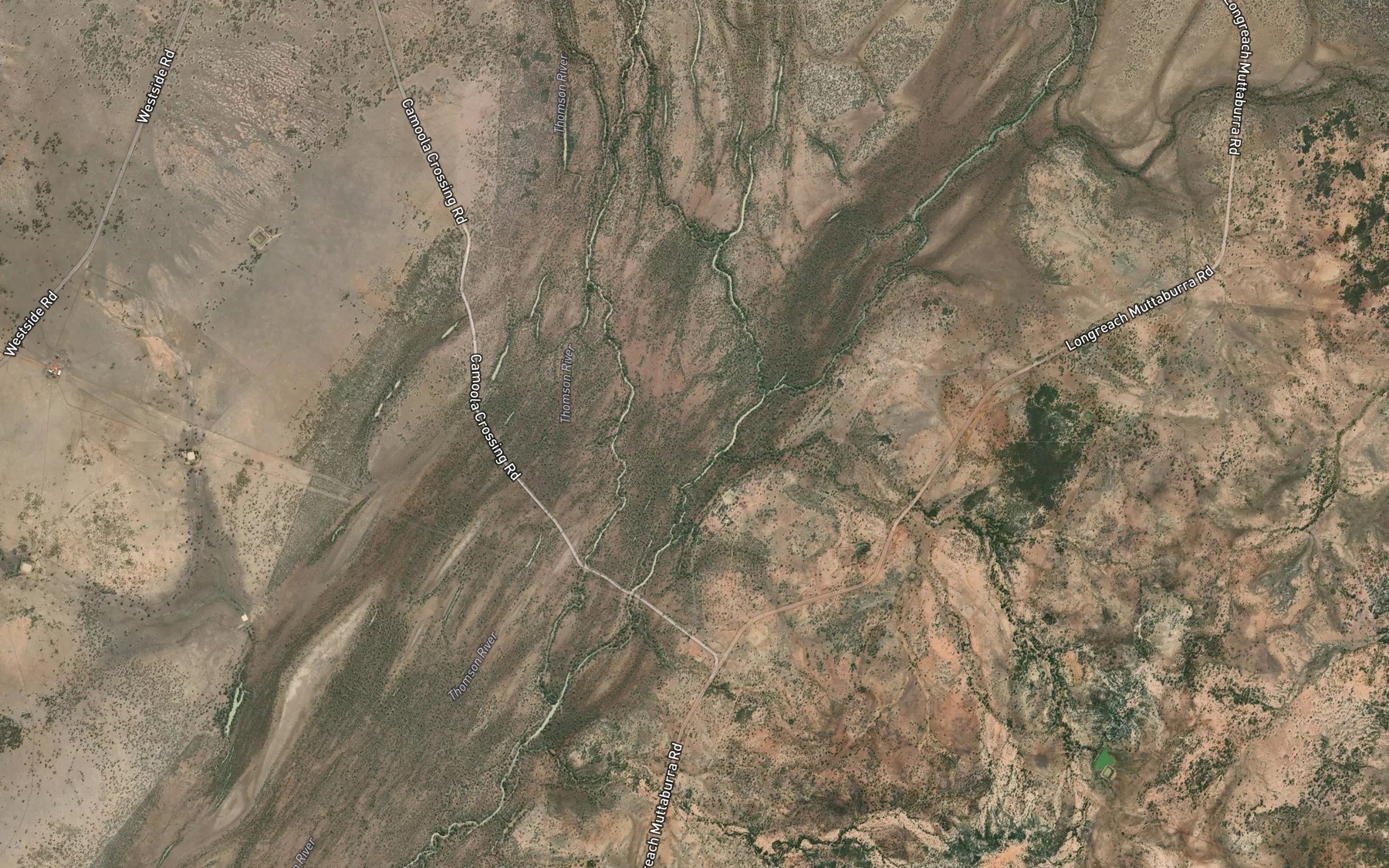 Satellite map of the Aramac Creek