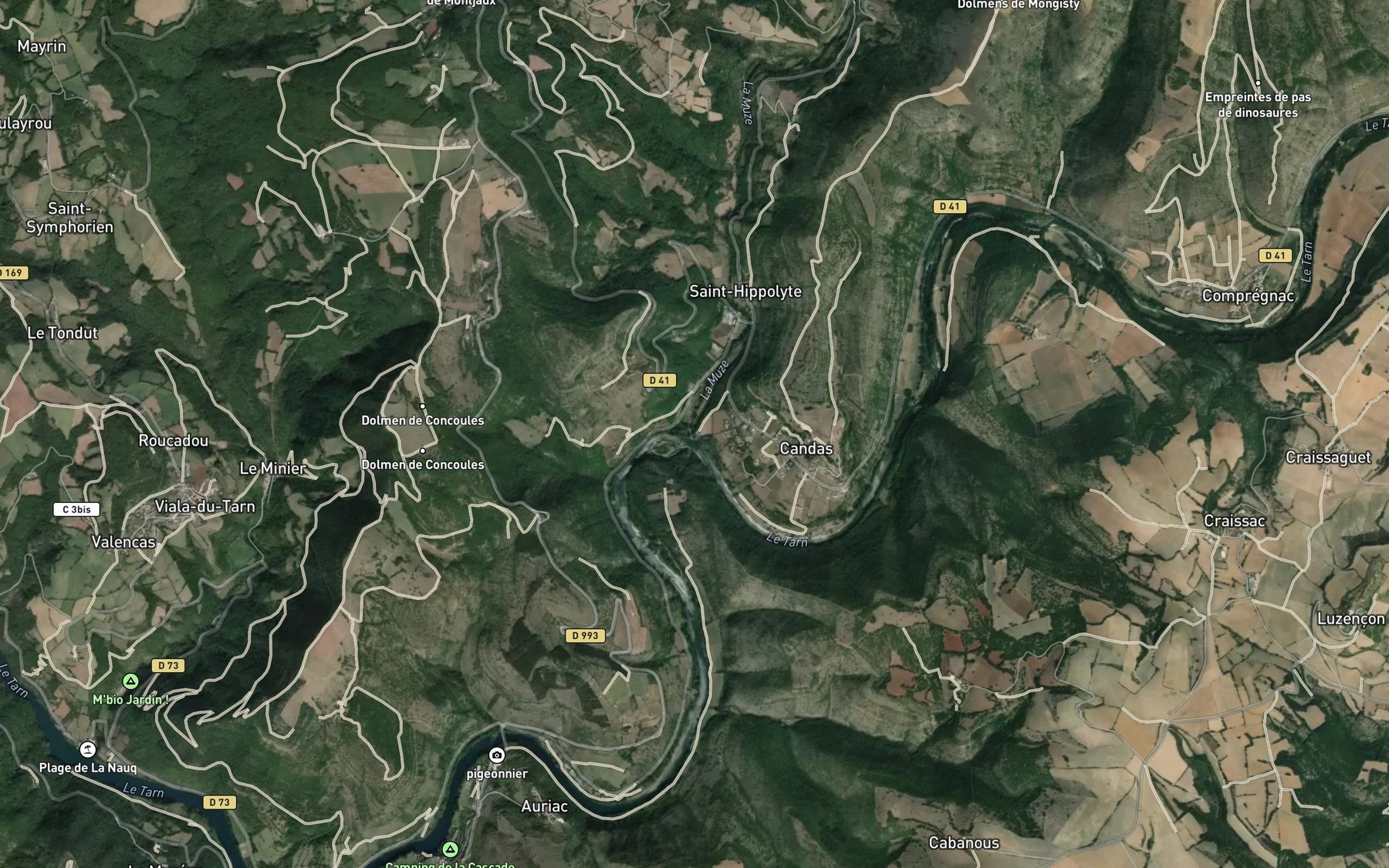 Satellite map of the Muze