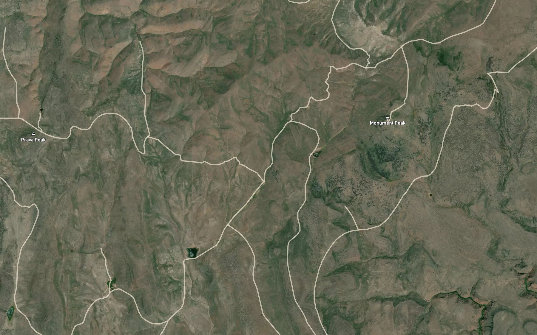Satellite map of the Wildhorse Spring