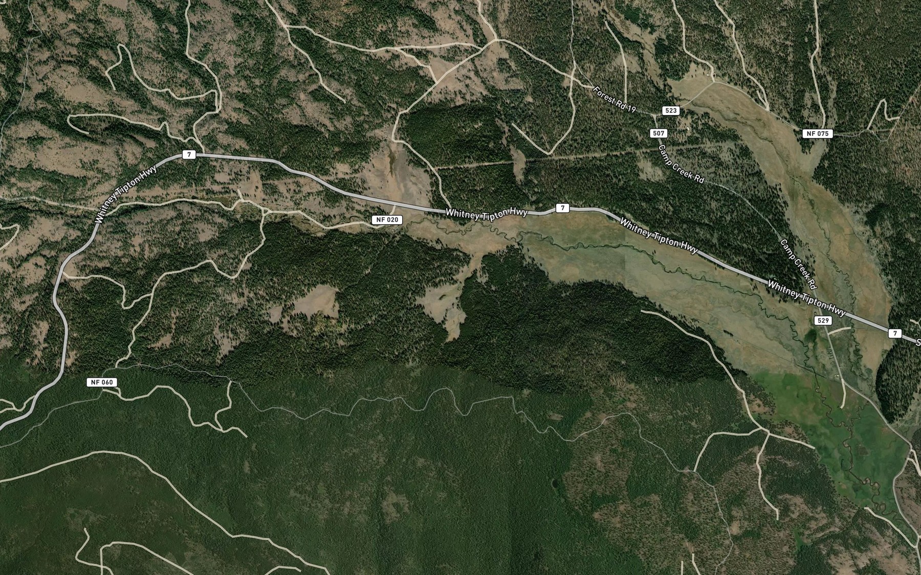 Satellite map of the Patrick Spring