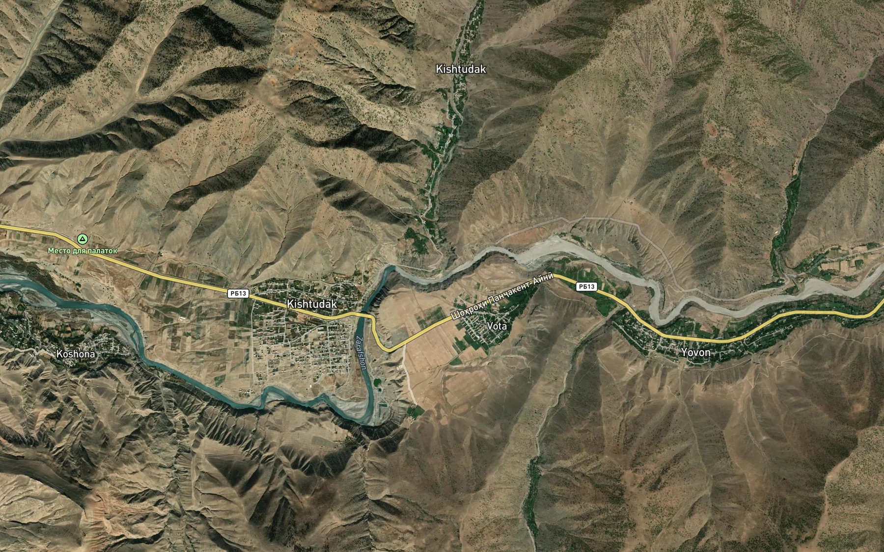 Satellite map of the Kishtudak