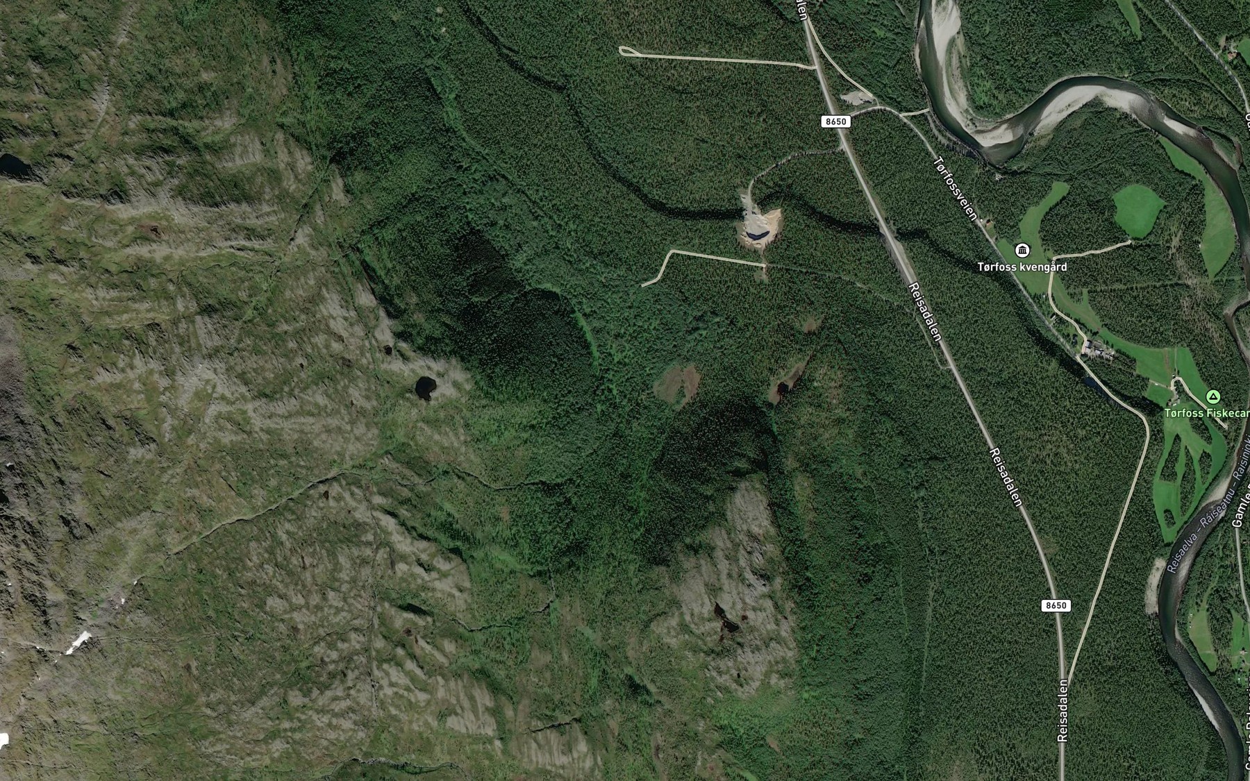 Satellite map of the Goppaelva
