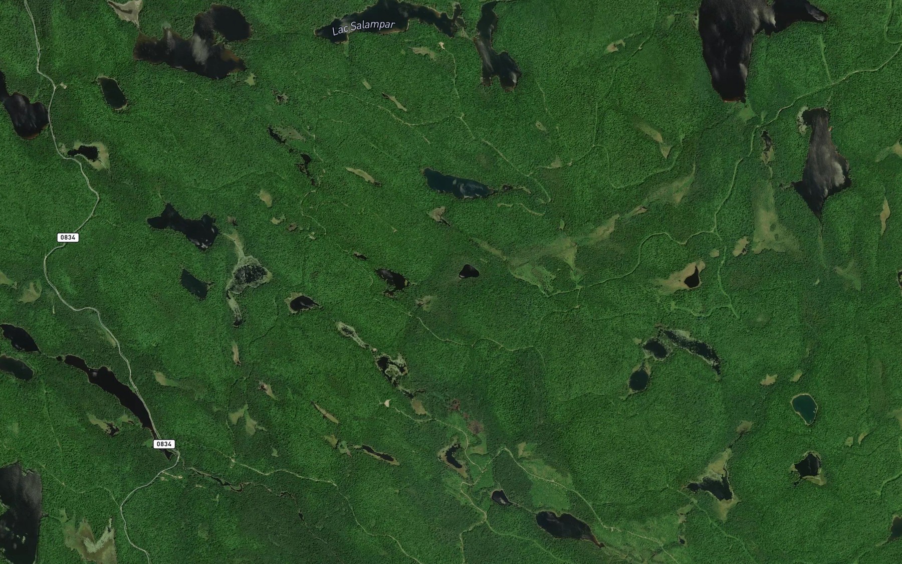 Satellite map of the Lac du Cerf