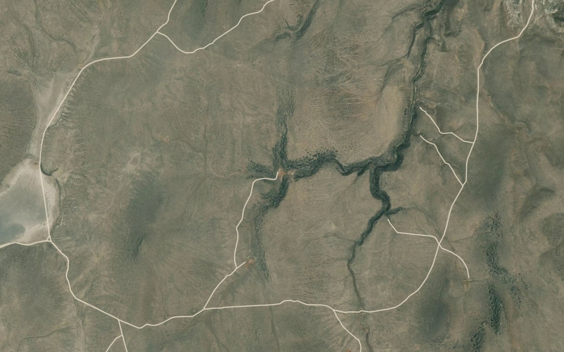 Satellite map of the West Fork Juniper Creek Reservoir