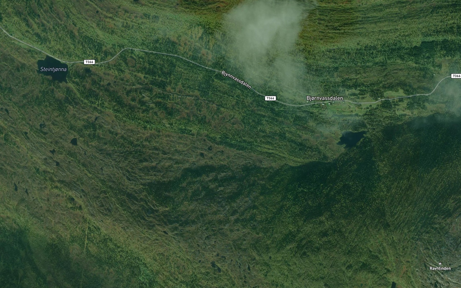 Satellite map of the Sorelva