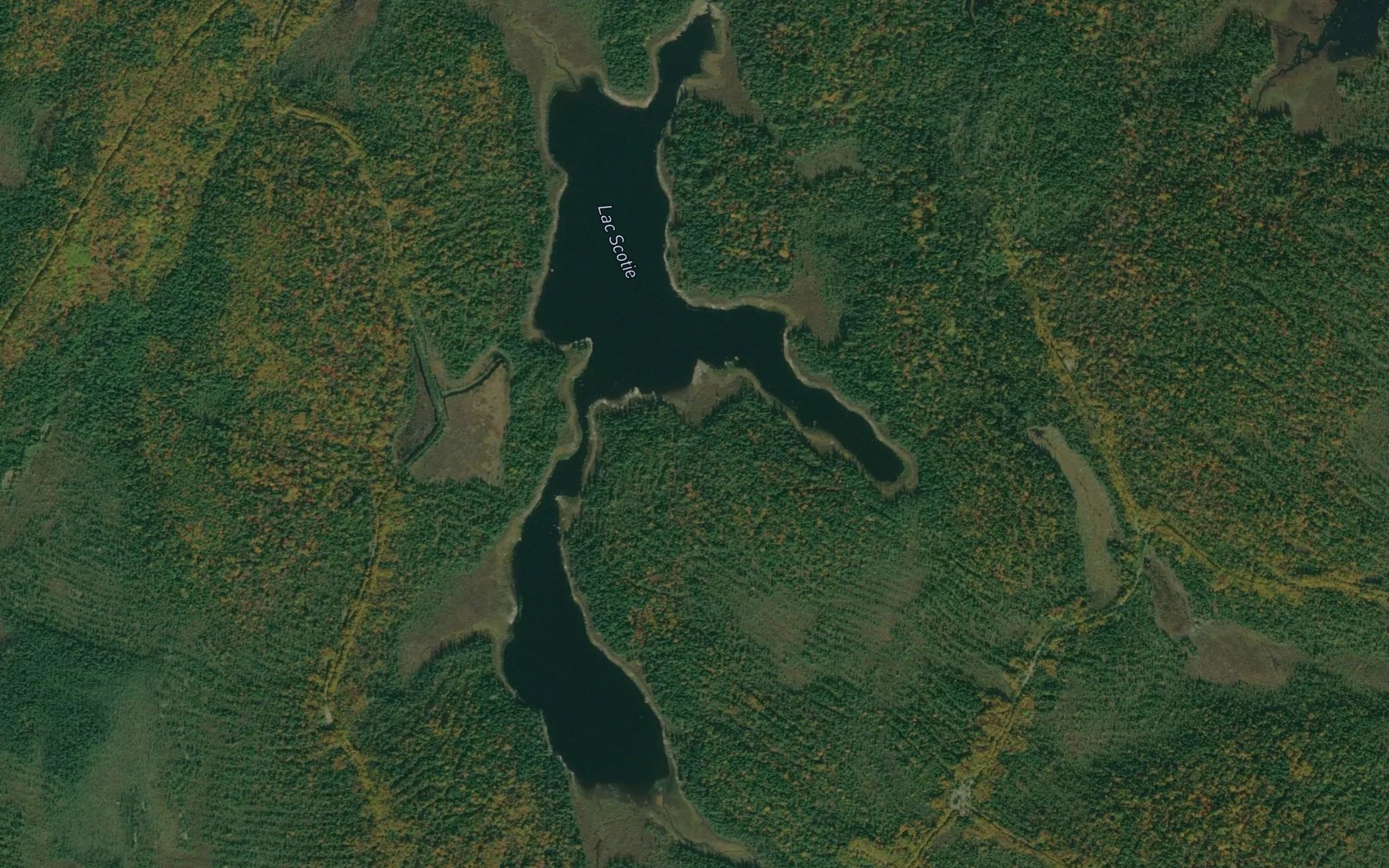 Satellite map of the Lac Scotie