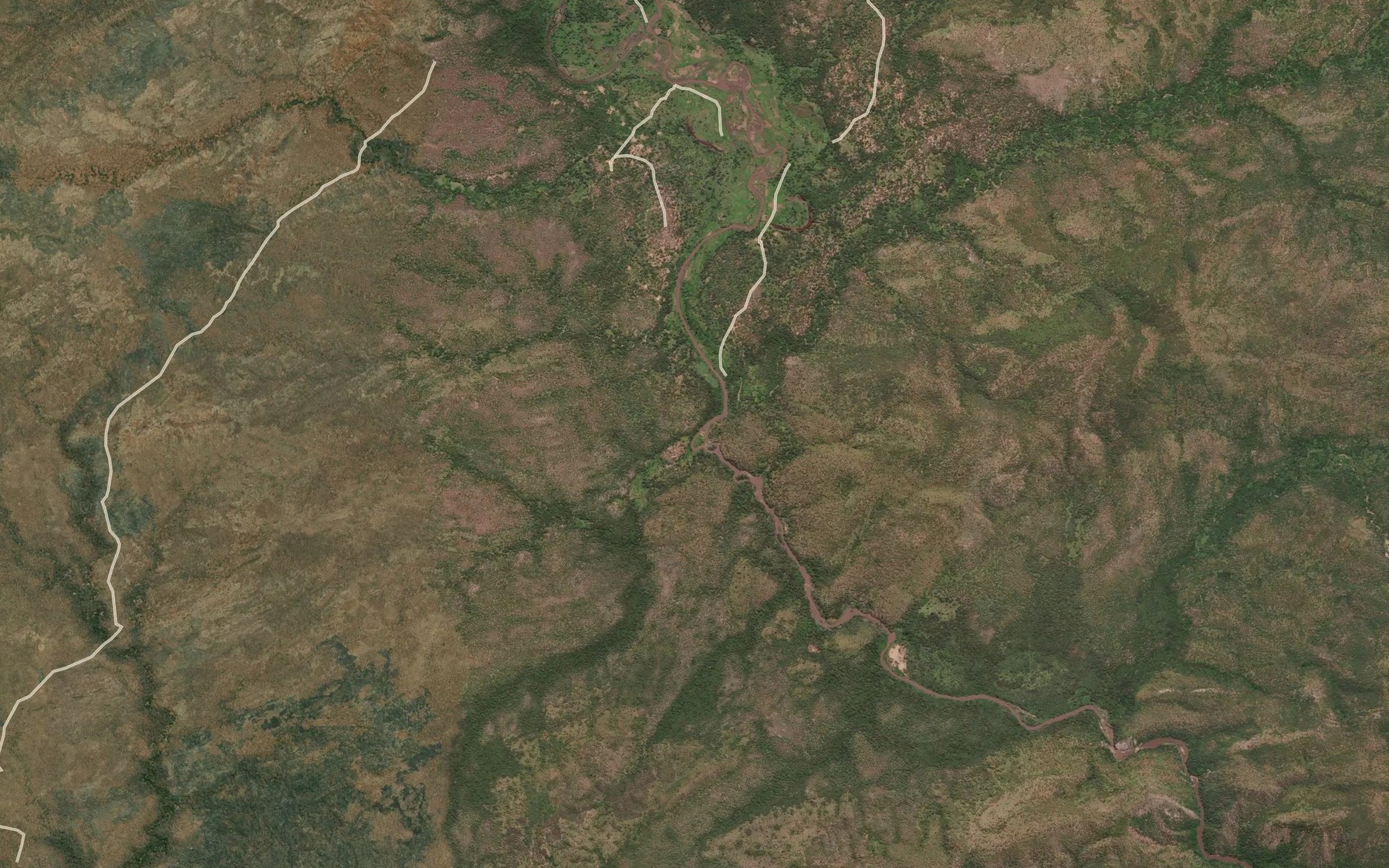 Satellite map of the Mpupa