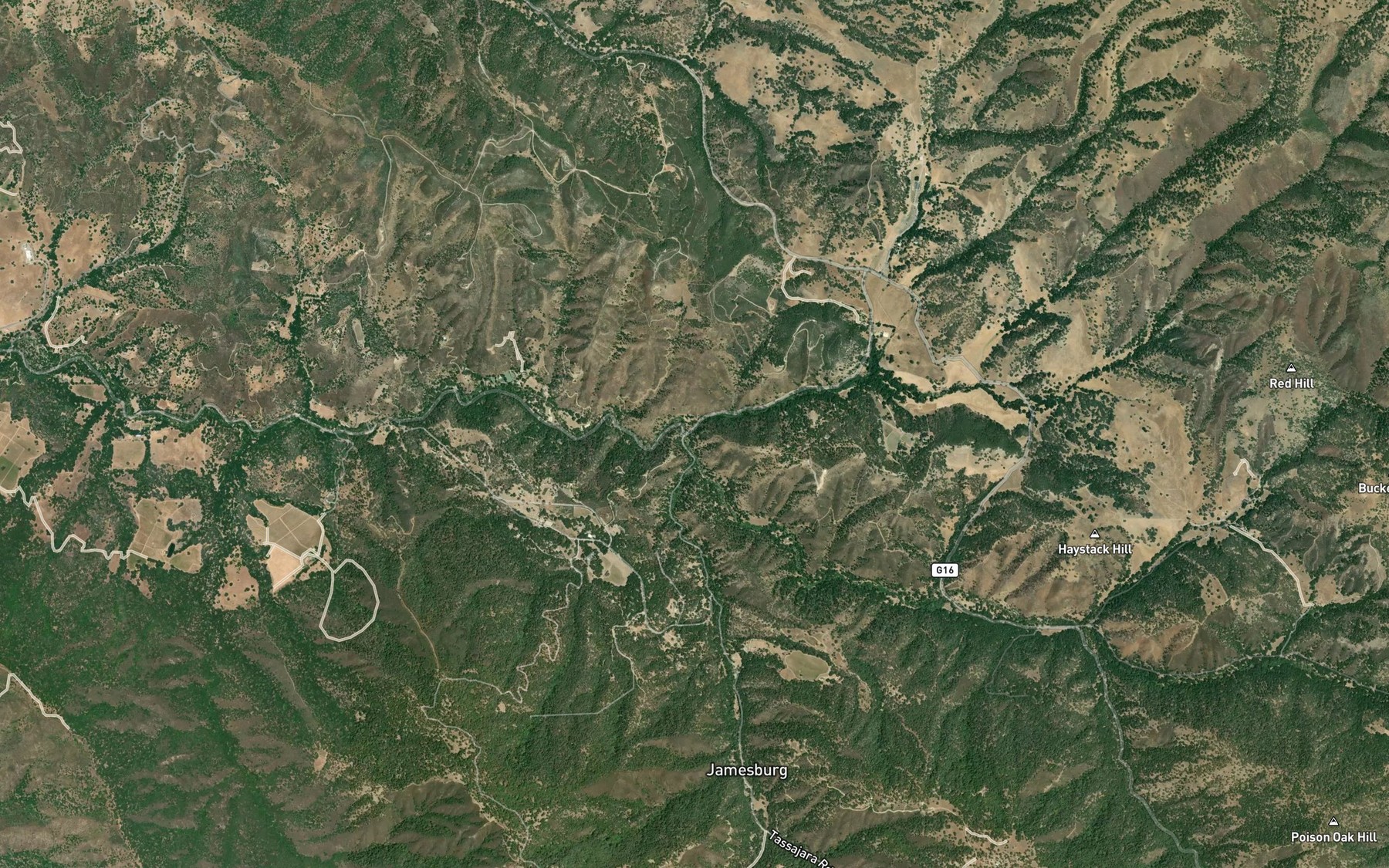 Satellite map of the Finch Creek