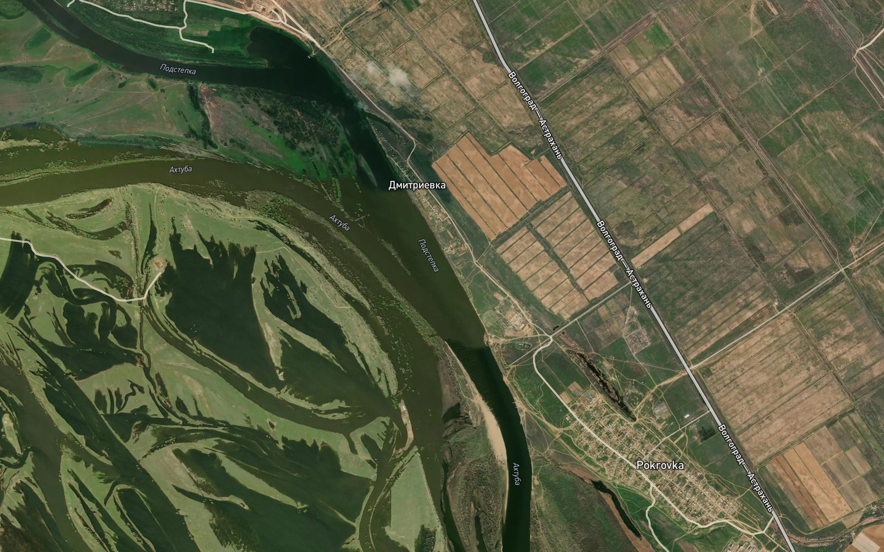Satellite map of the Podstepka