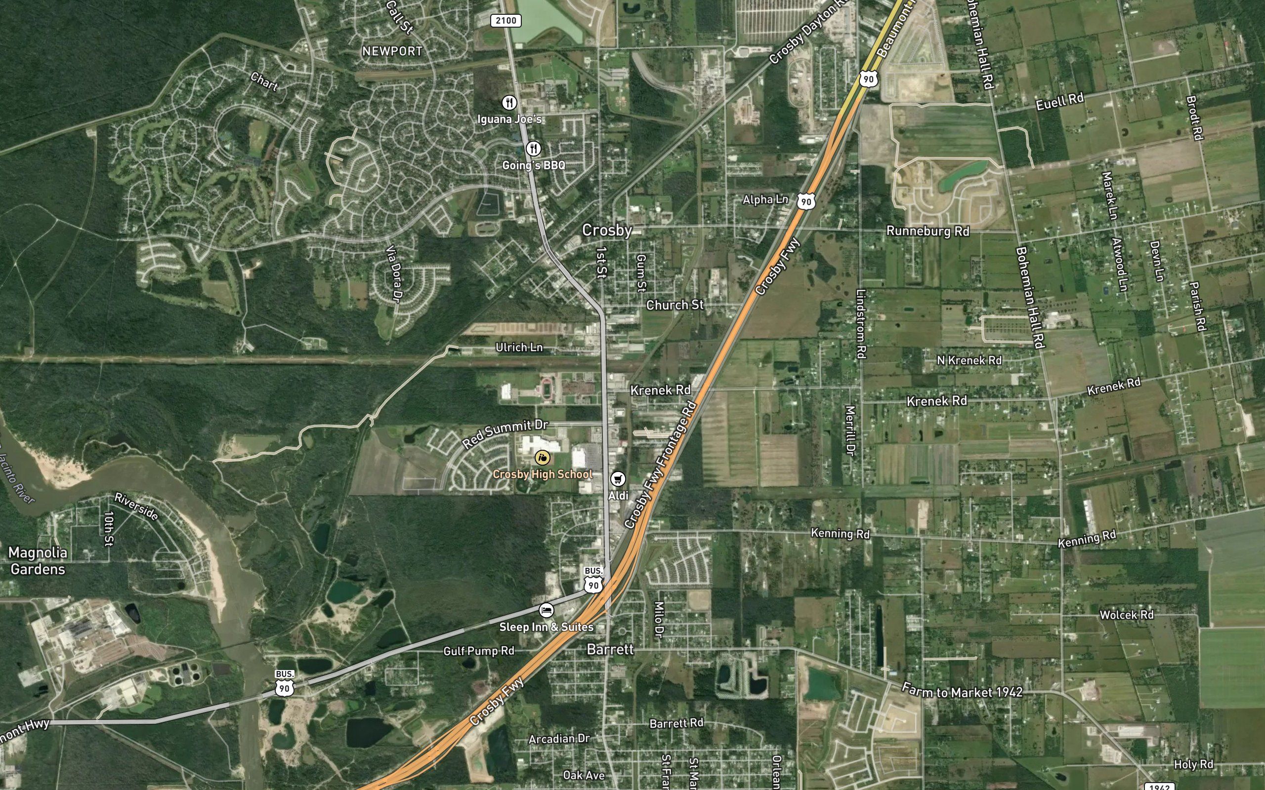 San Jacinto River Authority Canal