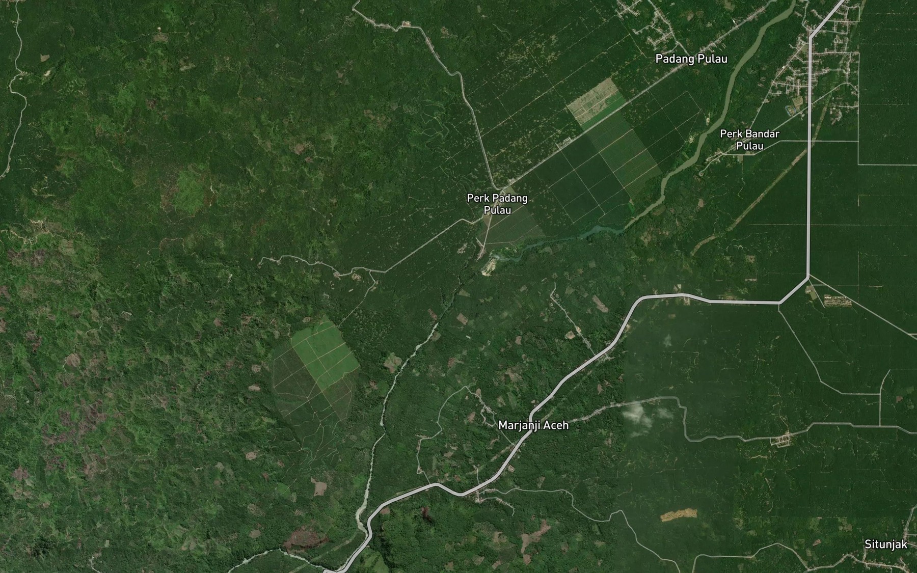 Satellite map of the Aek Lauran