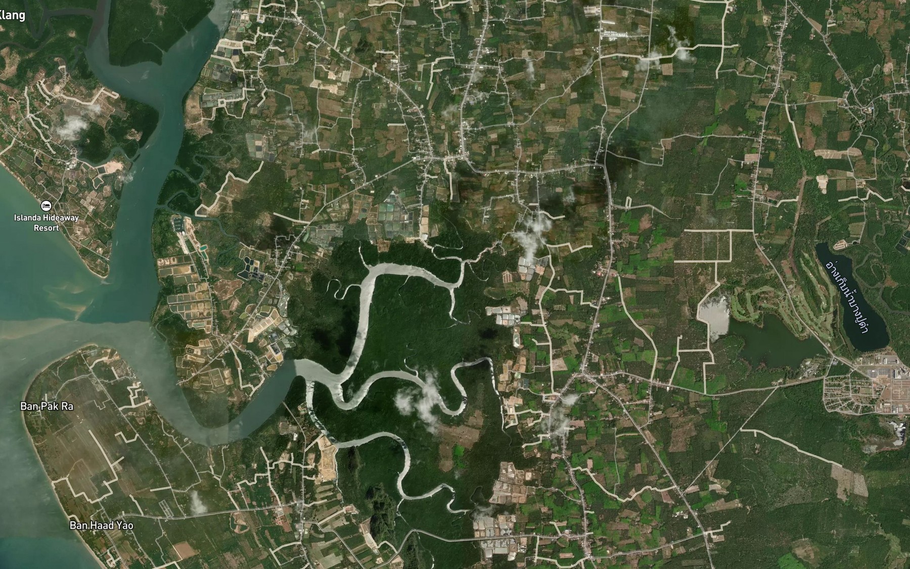 Satellite map of the Khlong Khamao