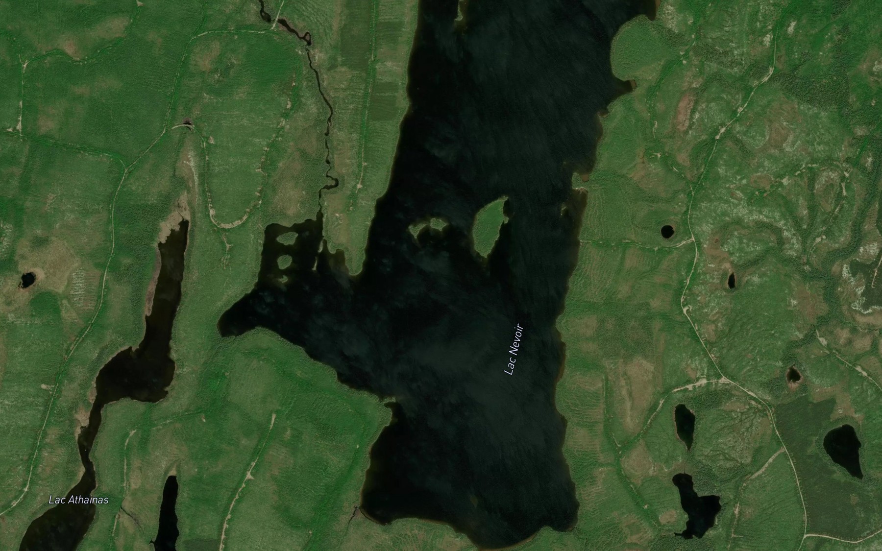 Satellite map of the Lac Nevoir