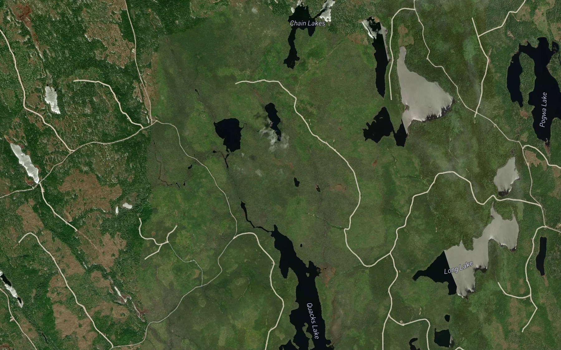 Satellite map of the Quacks Lake Stillwaters
