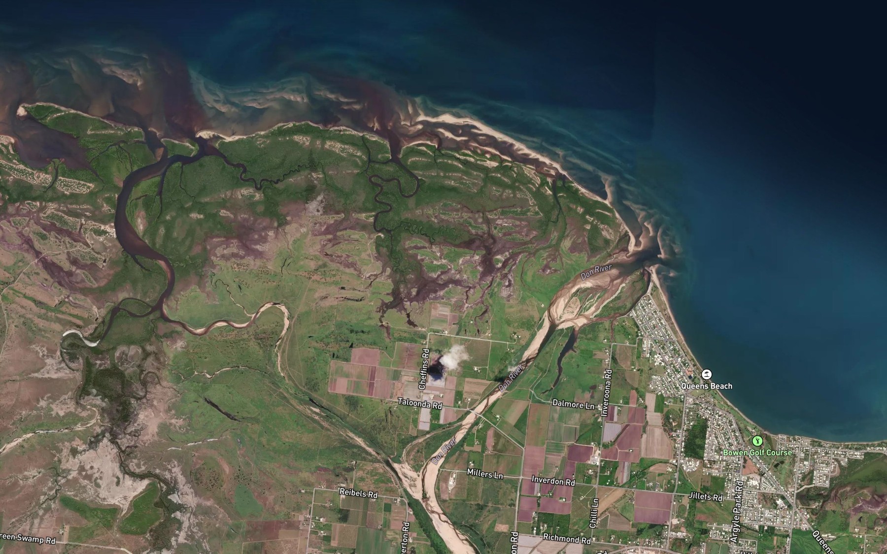 Satellite map of the Don River