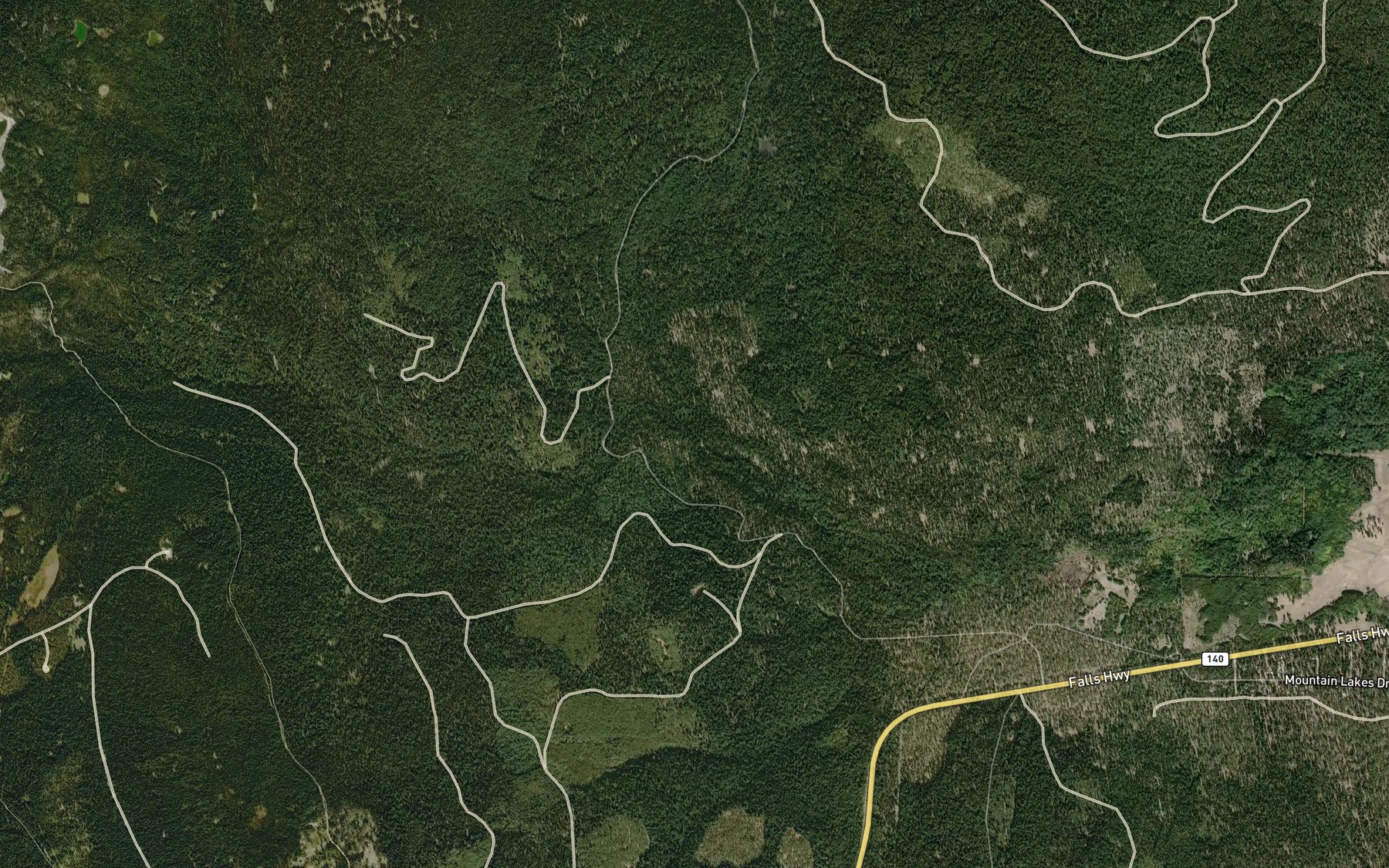 Satellite map of the Lost Creek