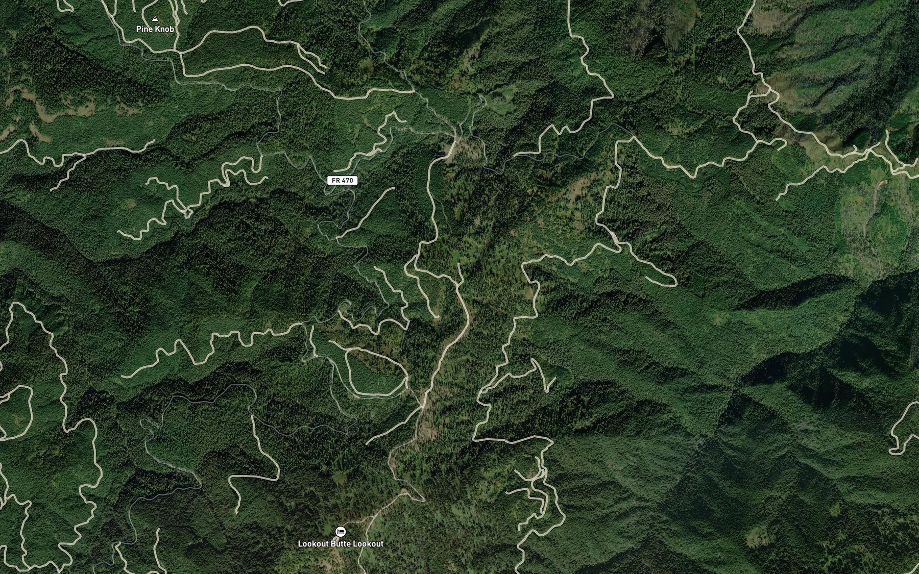 Satellite map of the Browns Spring