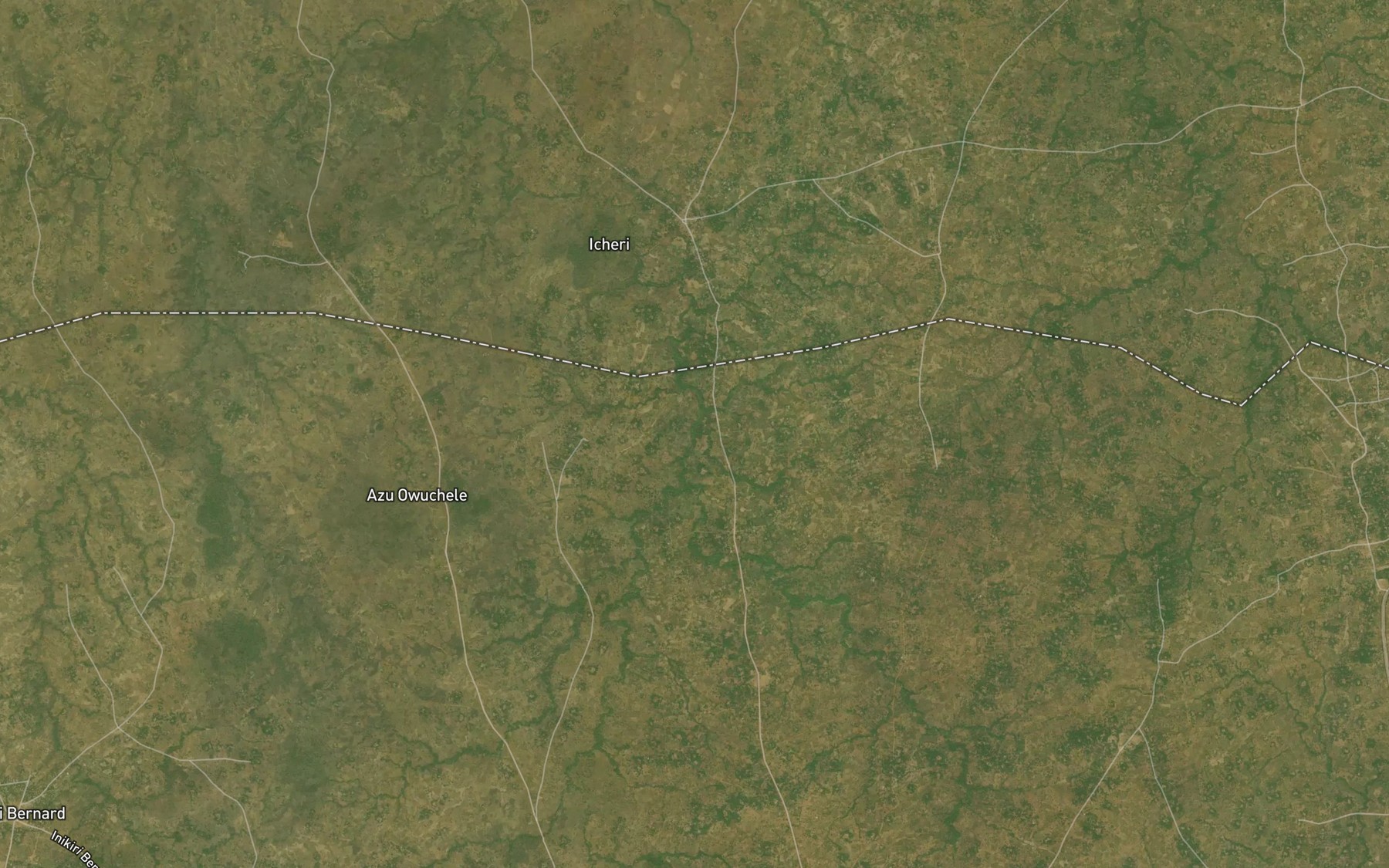 Satellite map of the River Odulagbe