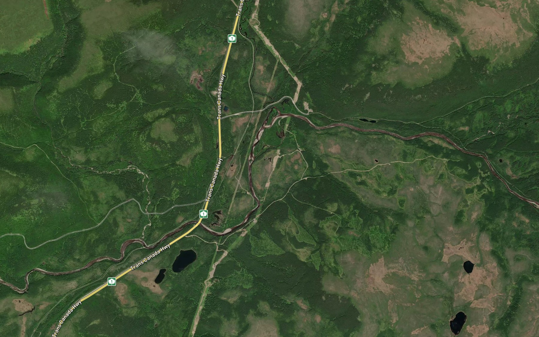 Satellite map of the Crooked Brook