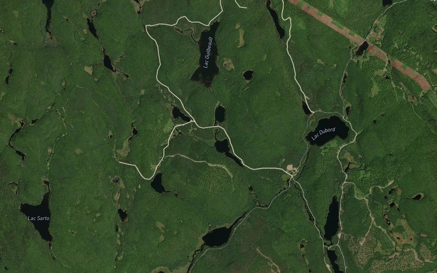 Satellite map of the Lac a l'Orignal