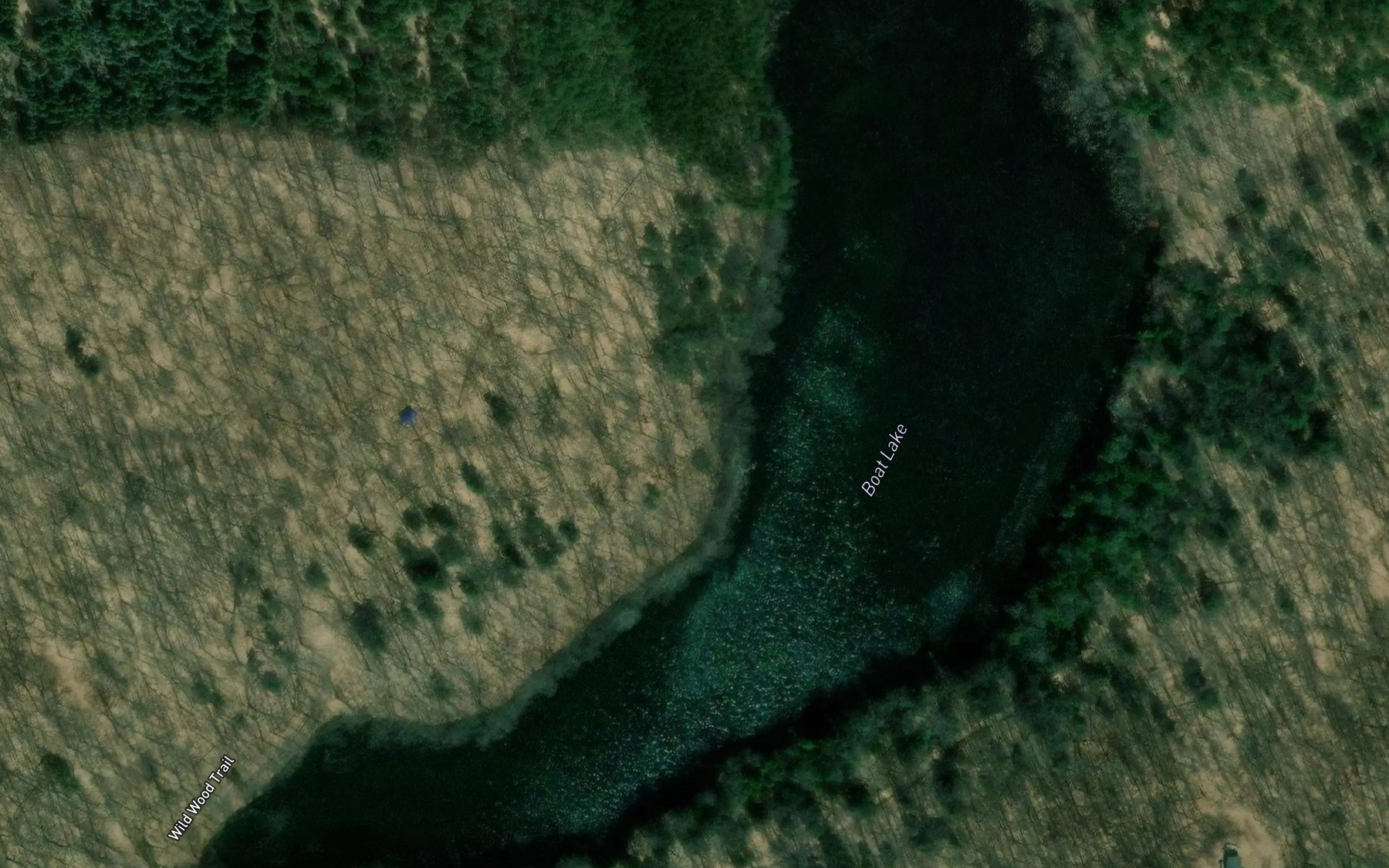 Satellite map of the Boat Lake