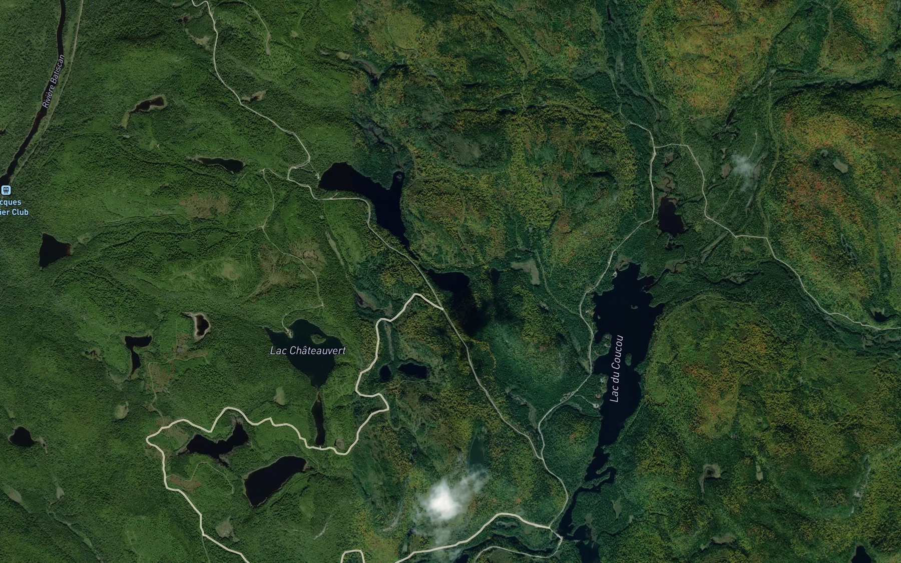 Satellite map of the Lac Simard