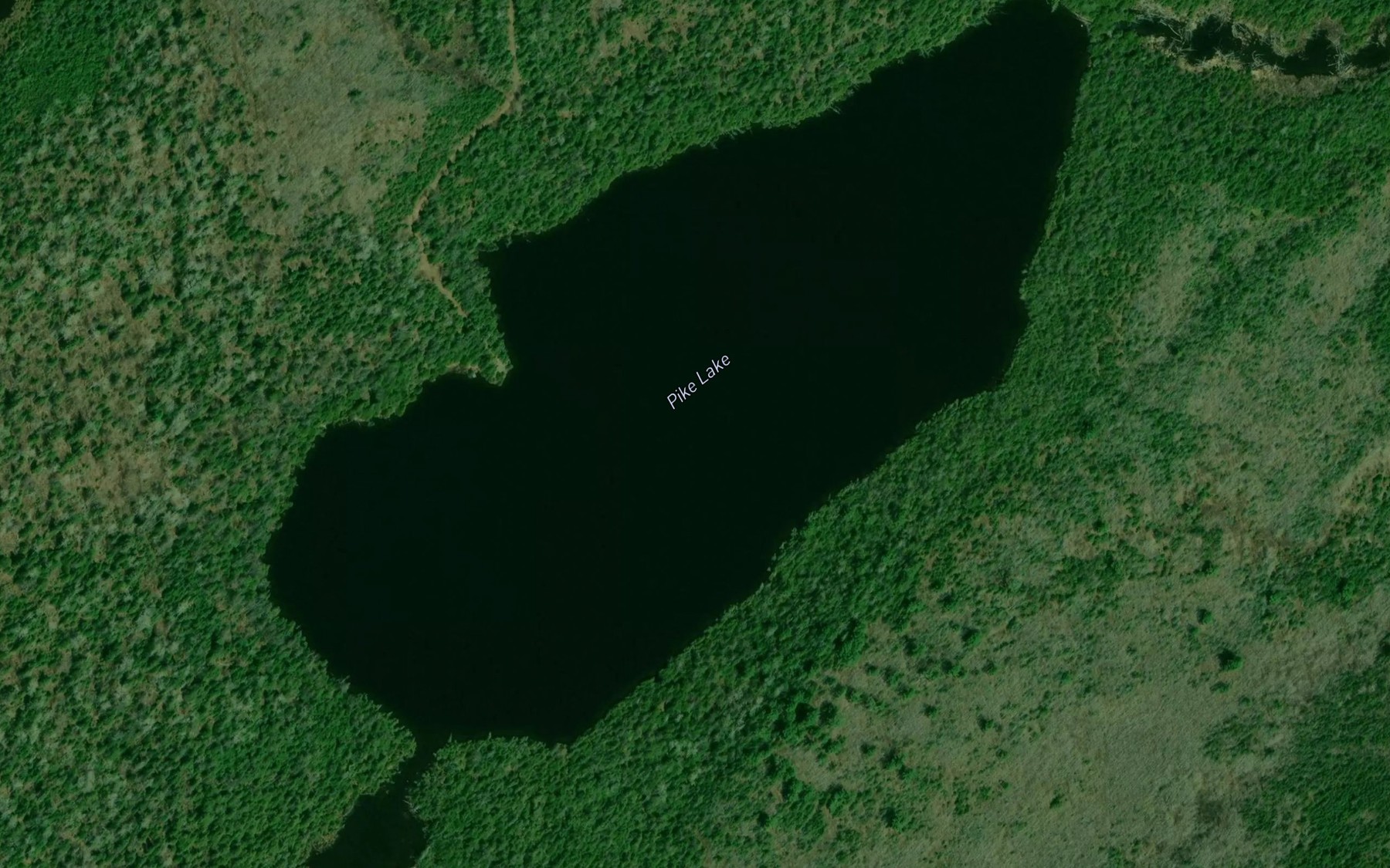 Satellite map of the Pike Lake
