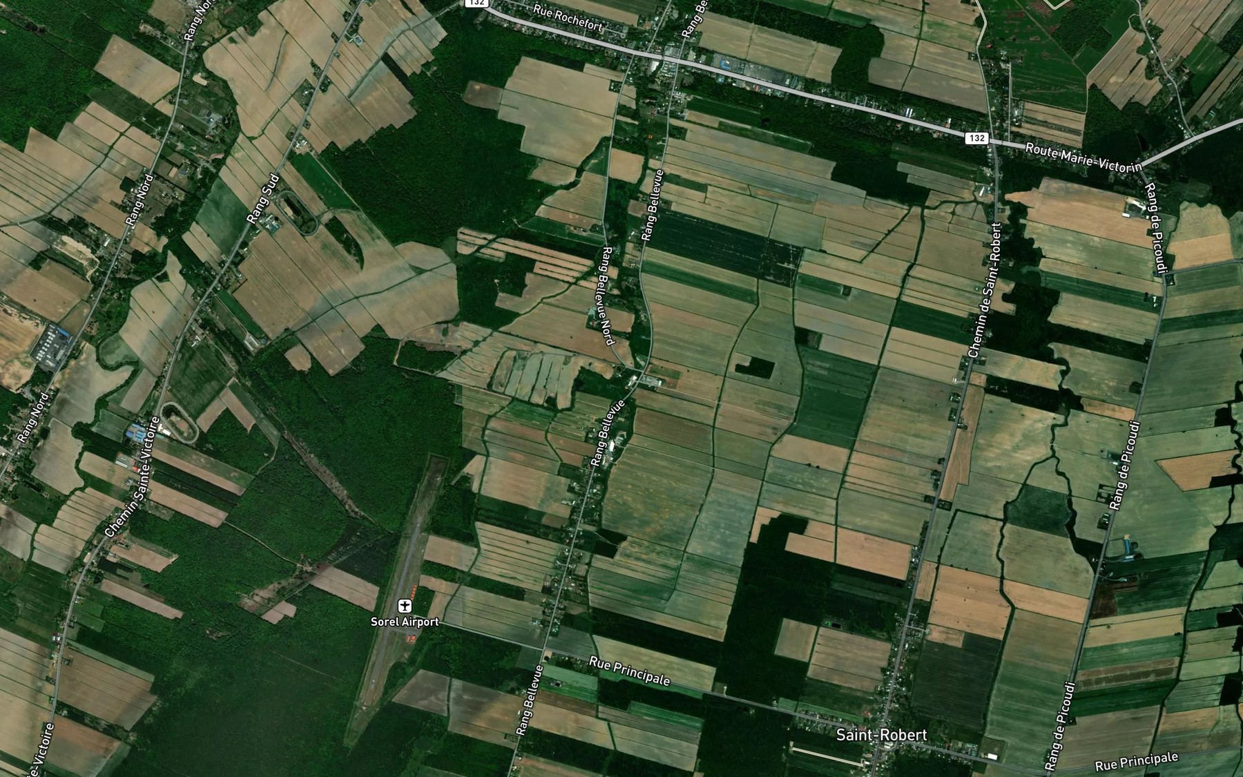 Satellite map of the Ruisseau Bellevue Nord