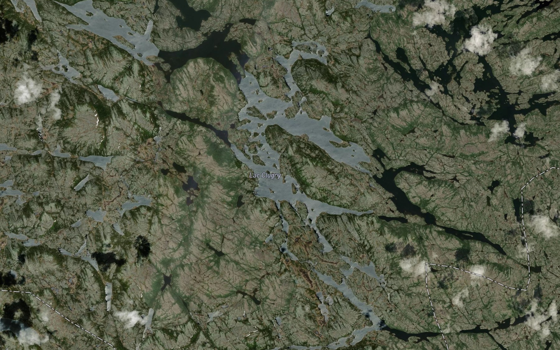 Satellite map of the Lac Clugny