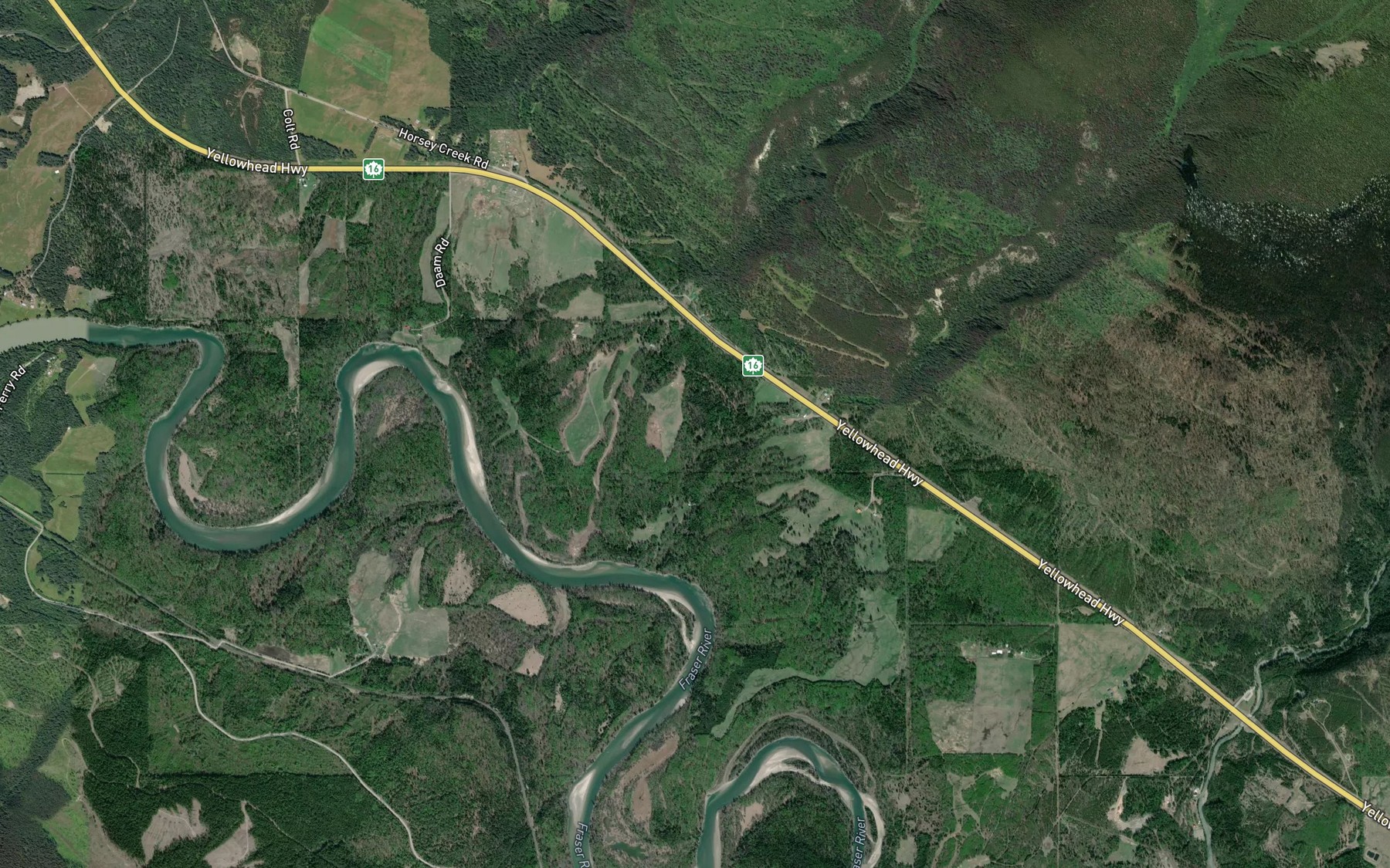 Satellite map of the Craig Brook