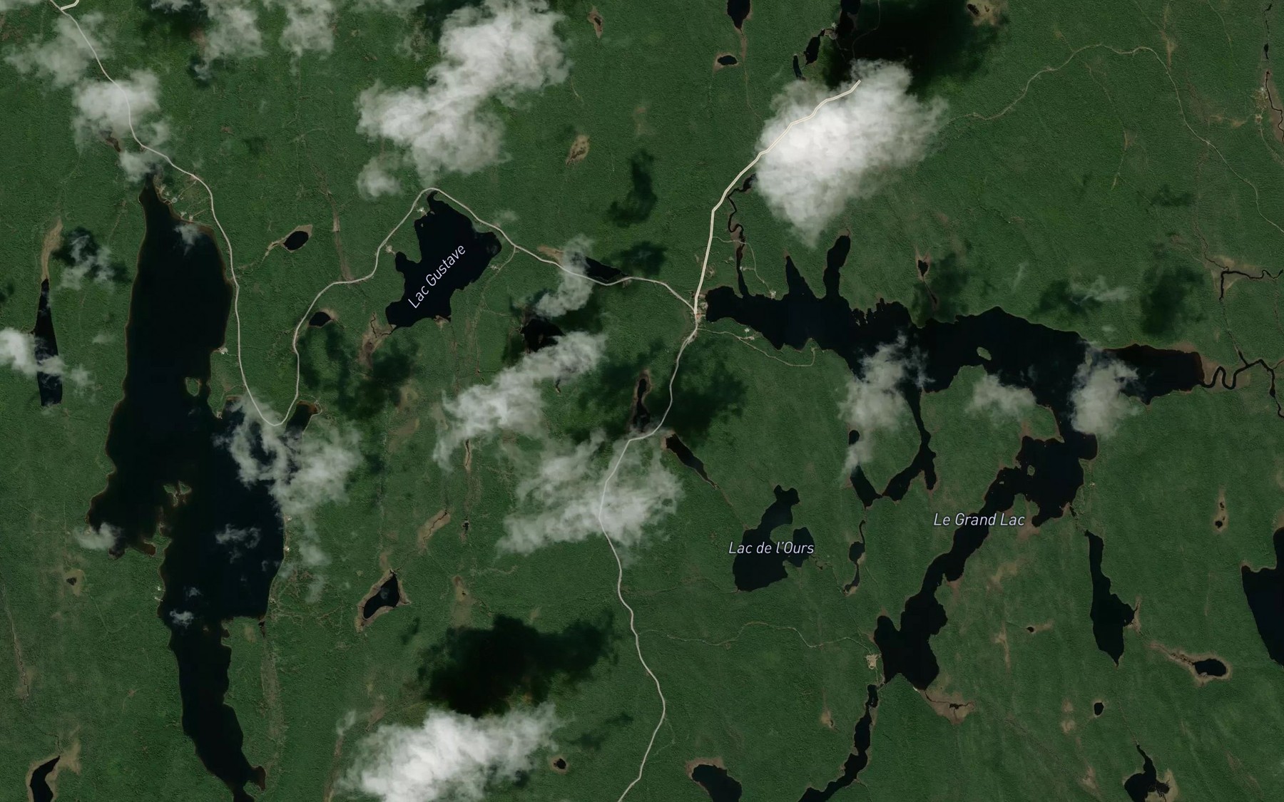 Satellite map of the Lac Blanchette