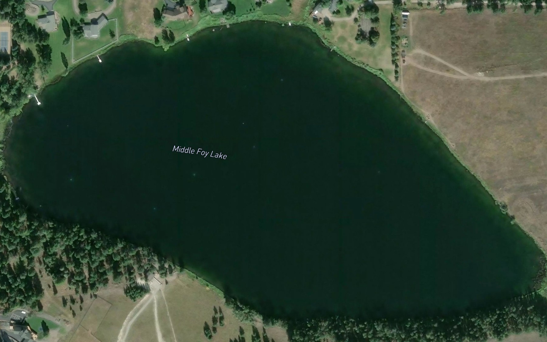 Satellite map of the Middle Foy Lake
