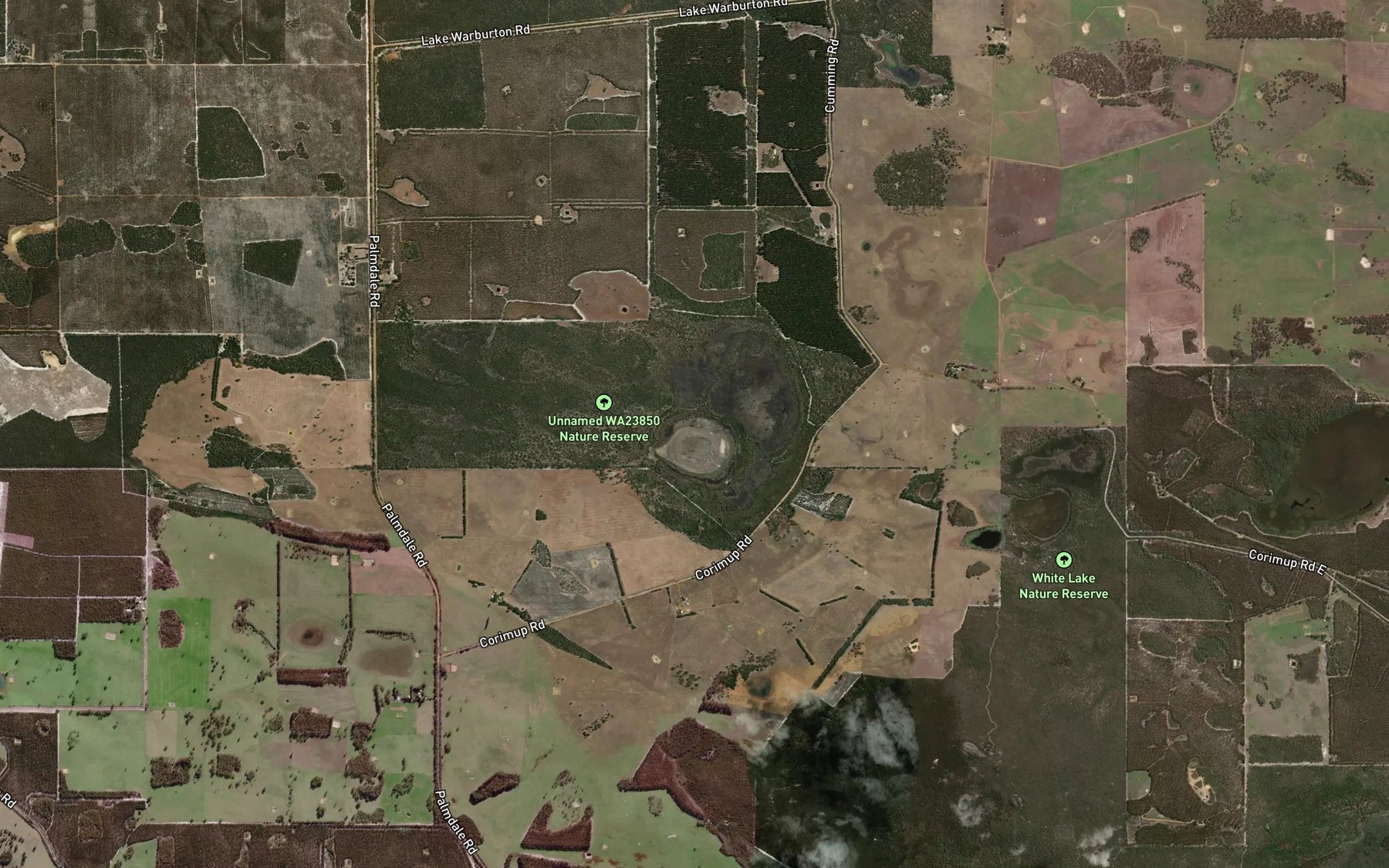 Satellite map of the Lake Corimup