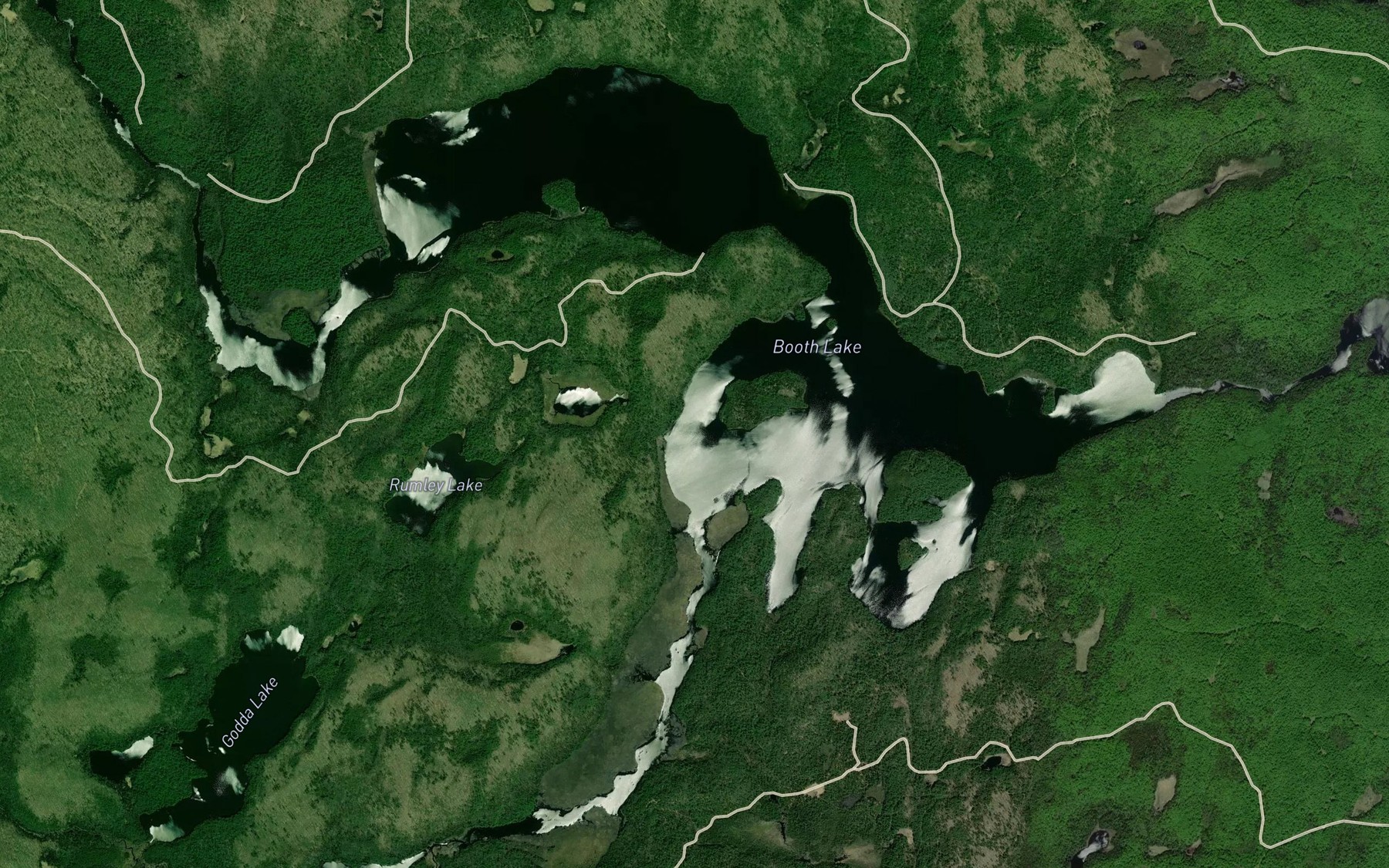 Satellite map of the McCarthy Creek