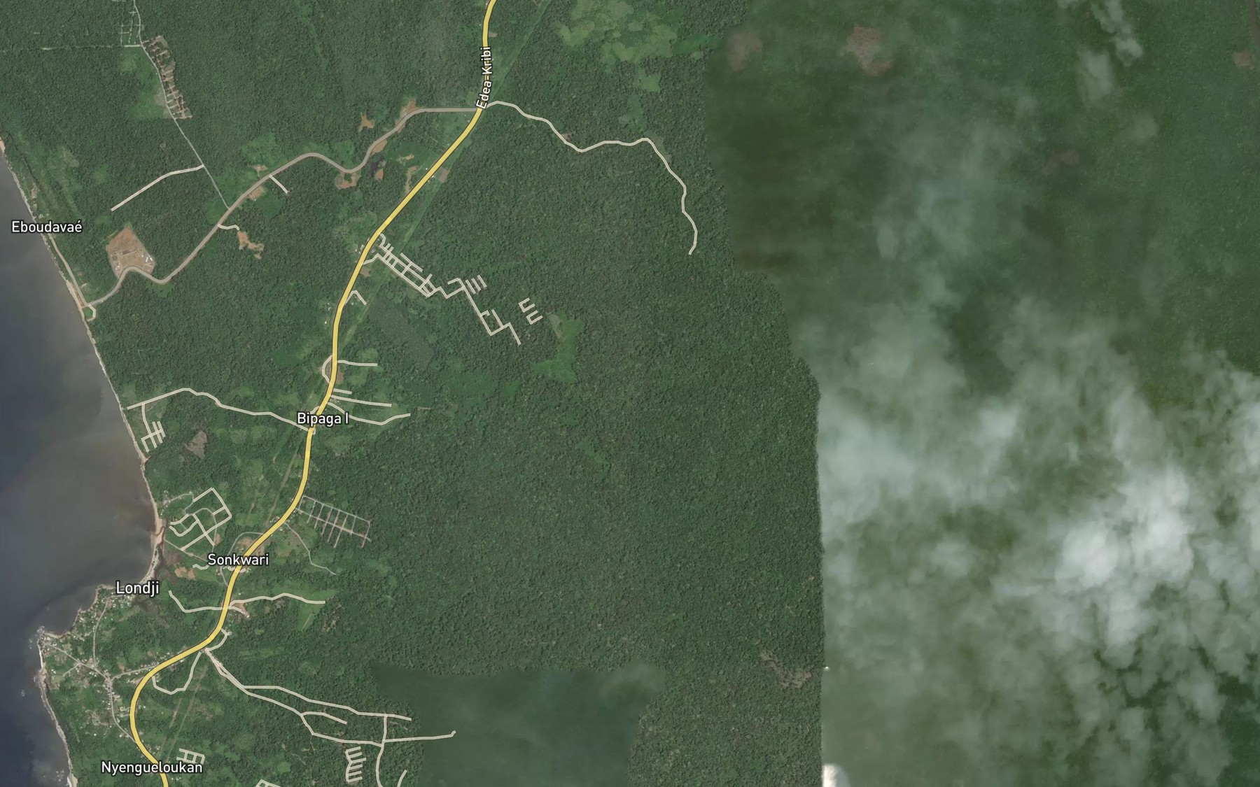 Satellite map of the Ngonia