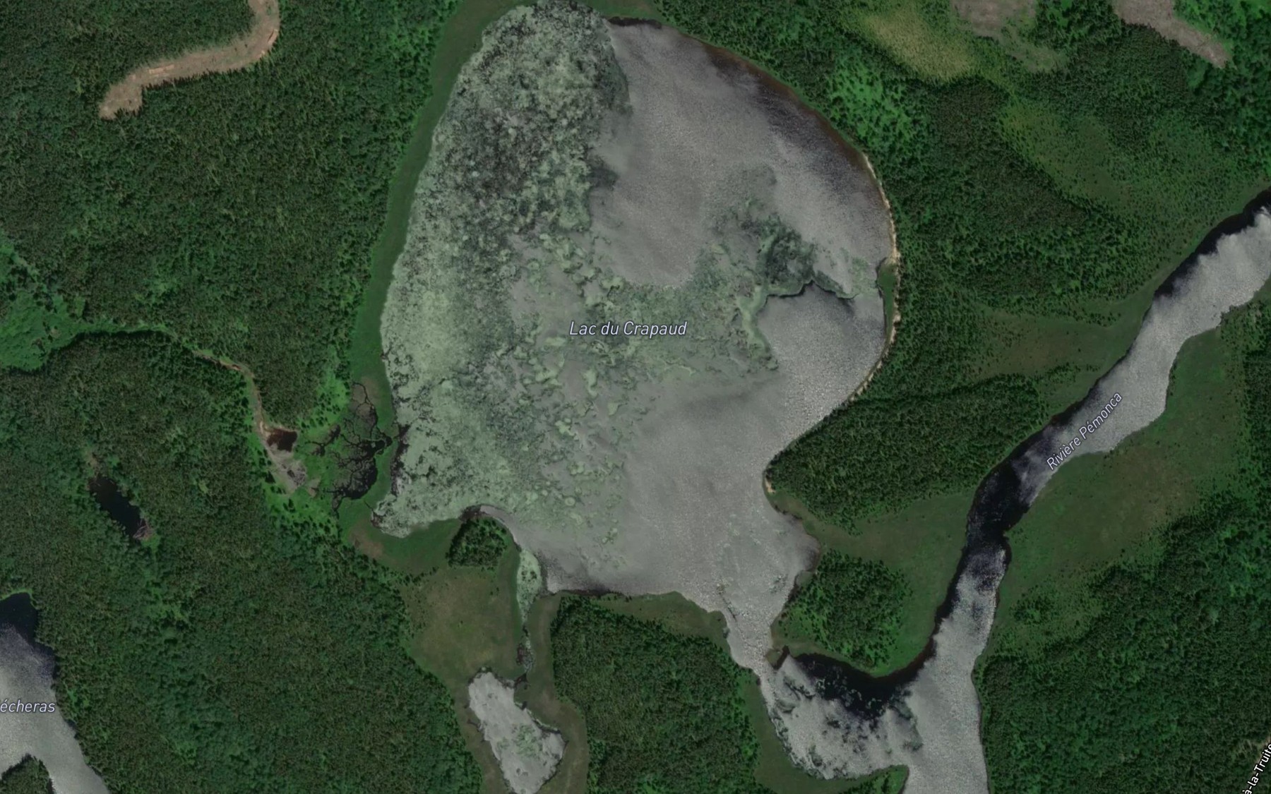 Satellite map of the Lac du Crapaud