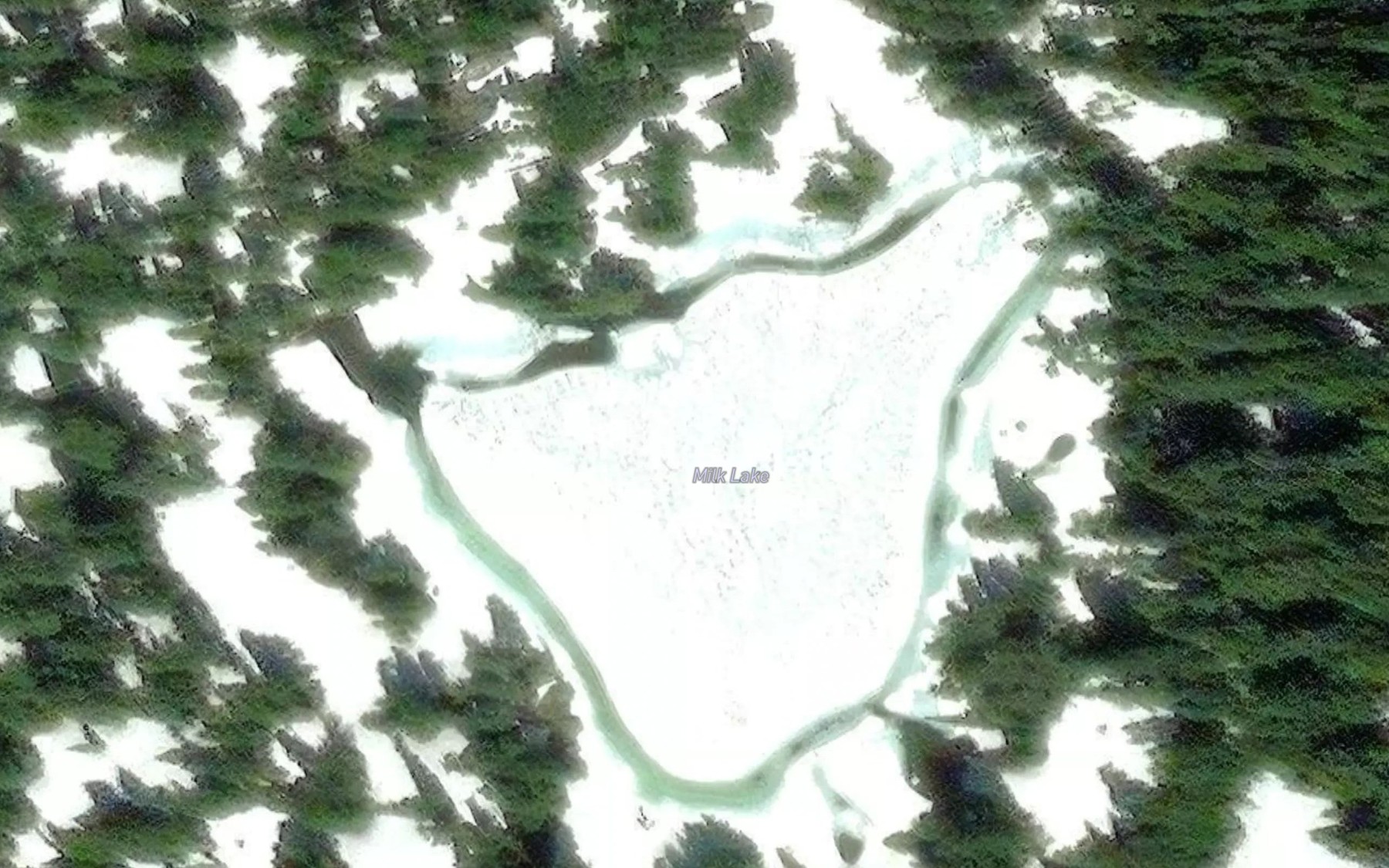 Satellite map of the Milk Lake