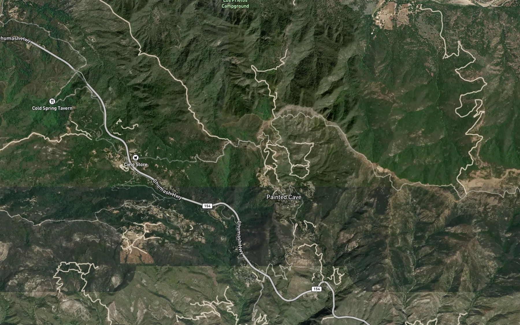 Satellite map of the Laurel Springs