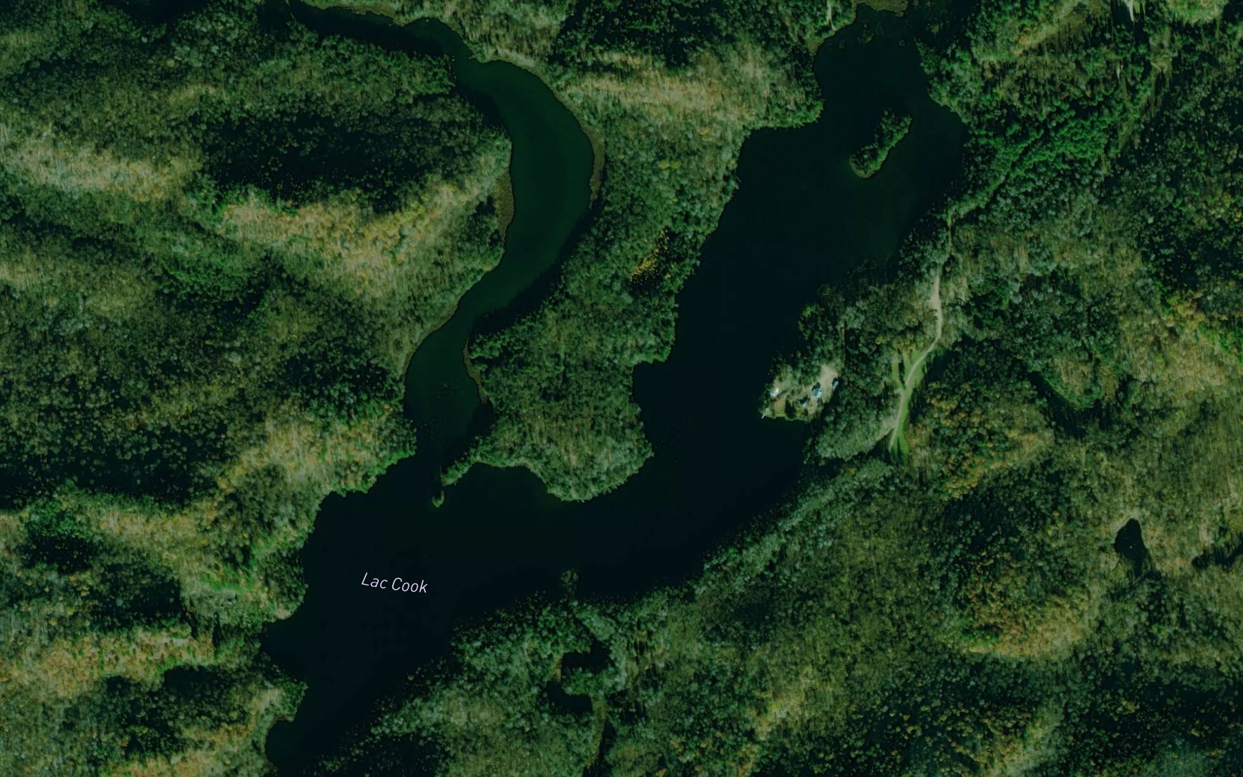 Satellite map of the Lac Cook